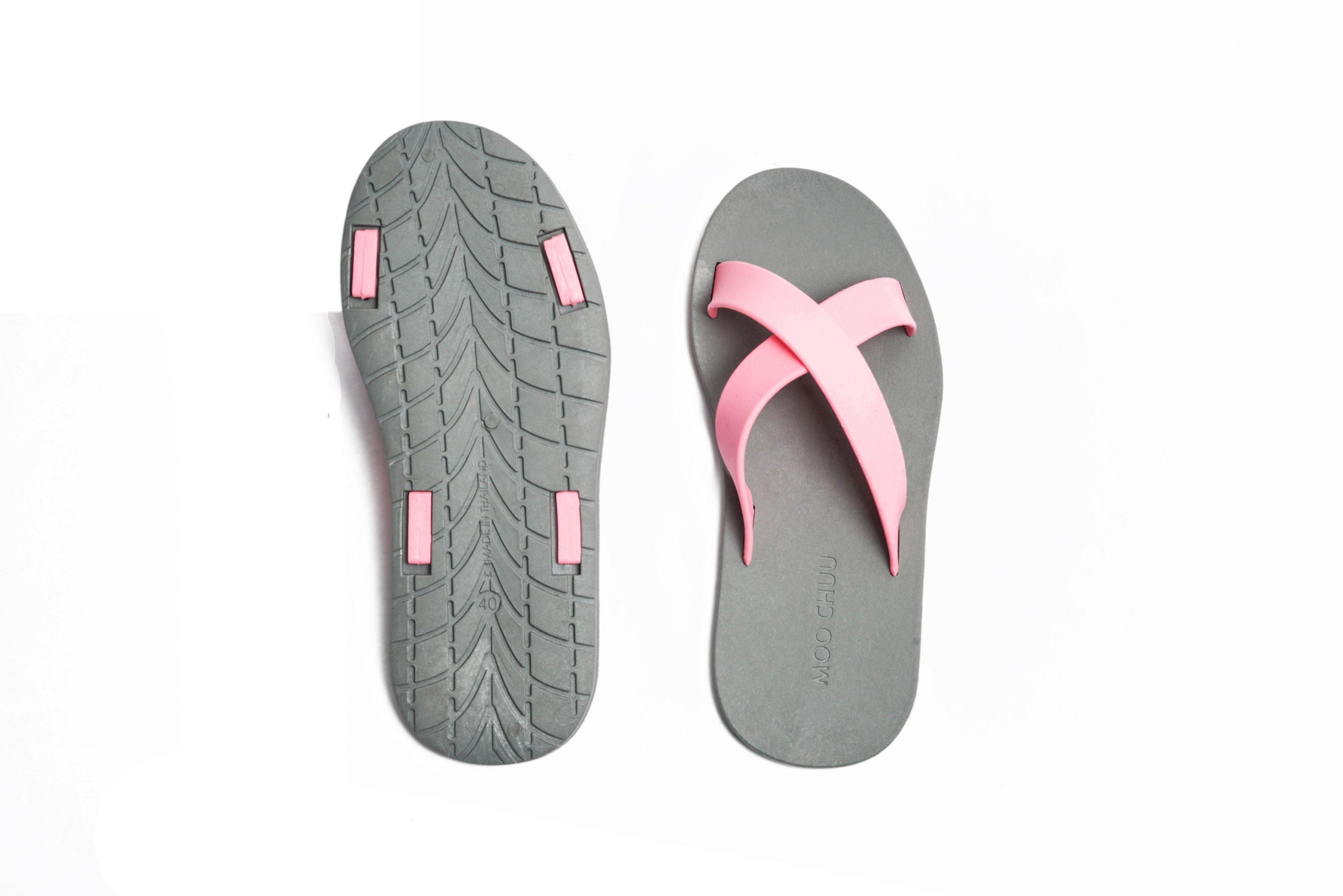 Cross Grey Sole Light Pink Strap - Moo Chuu India