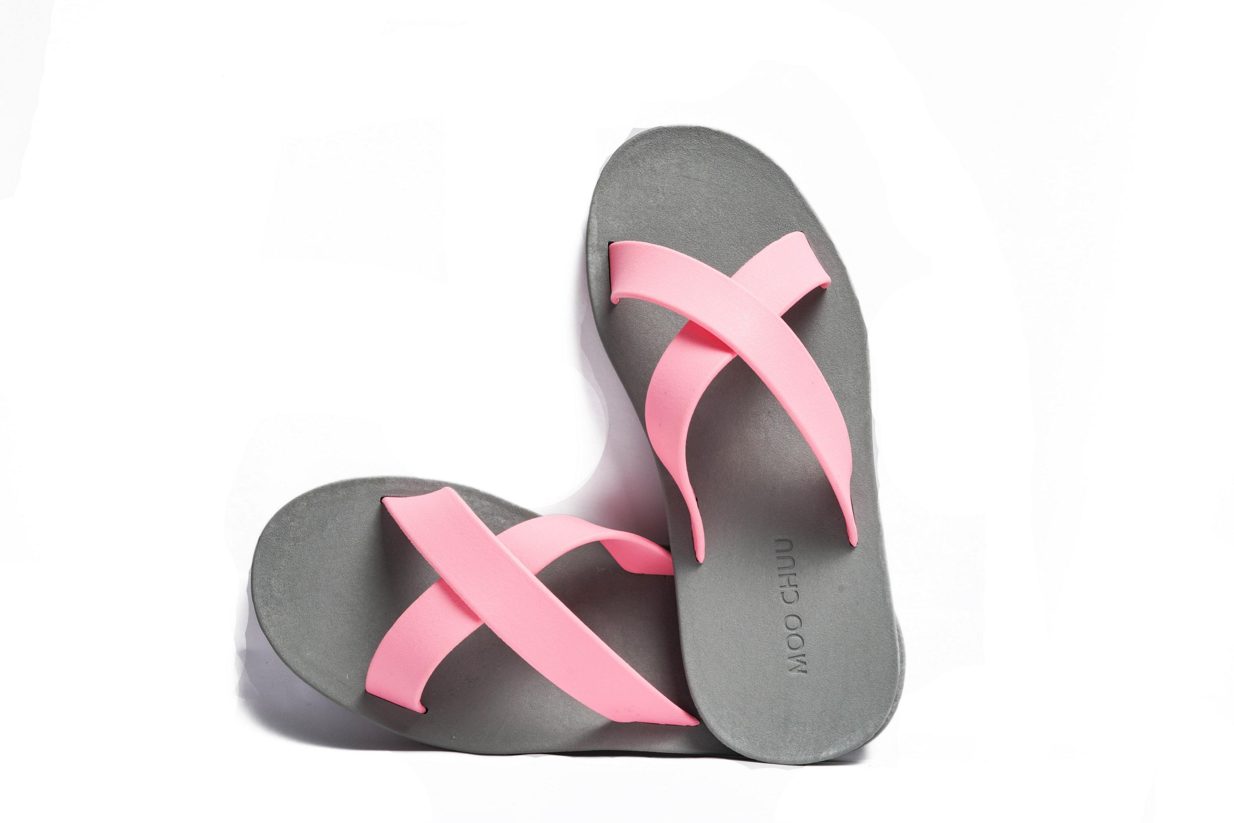 Cross Grey Sole Light Pink Strap - Moo Chuu India