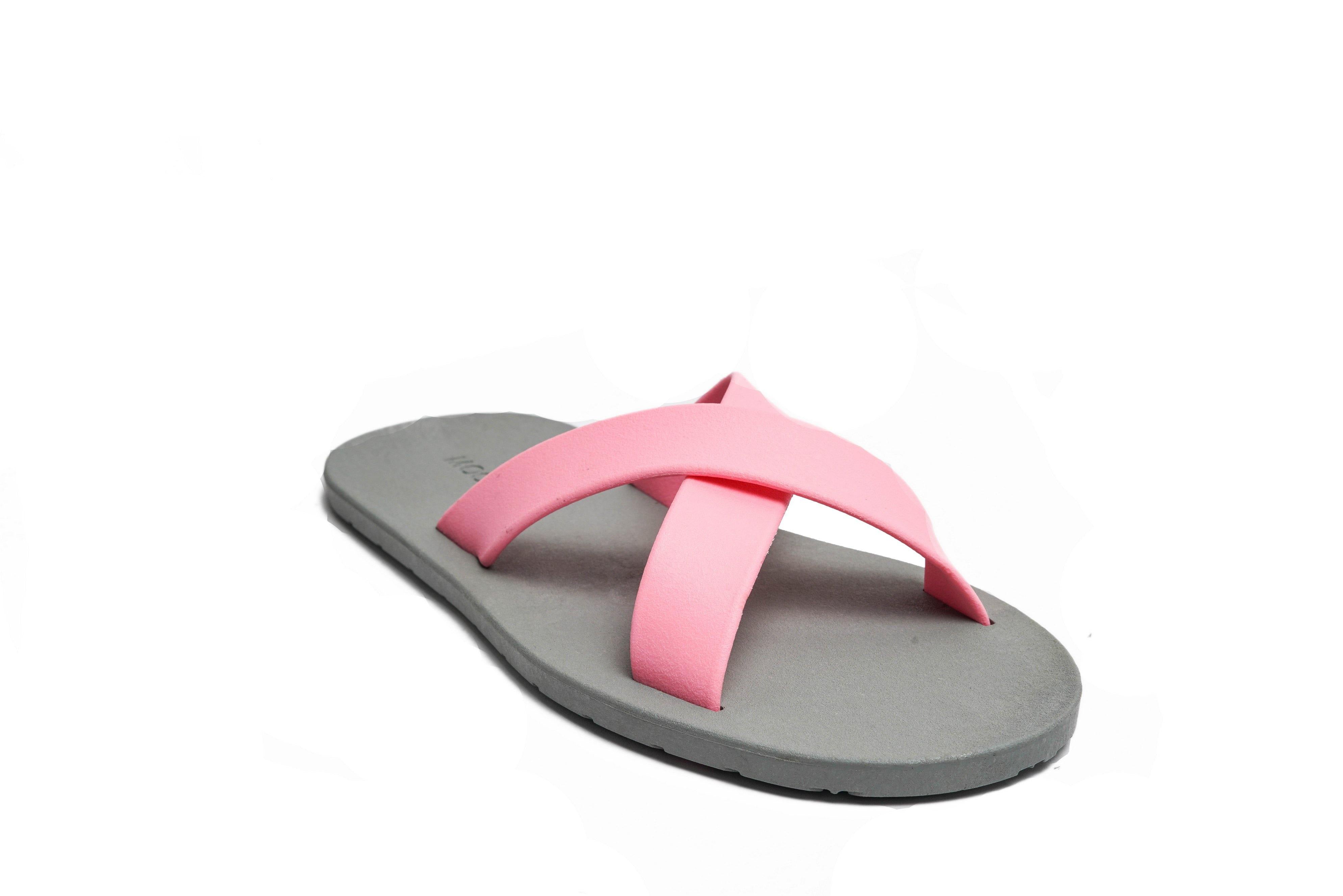 Cross Grey Sole Light Pink Strap - Moo Chuu India