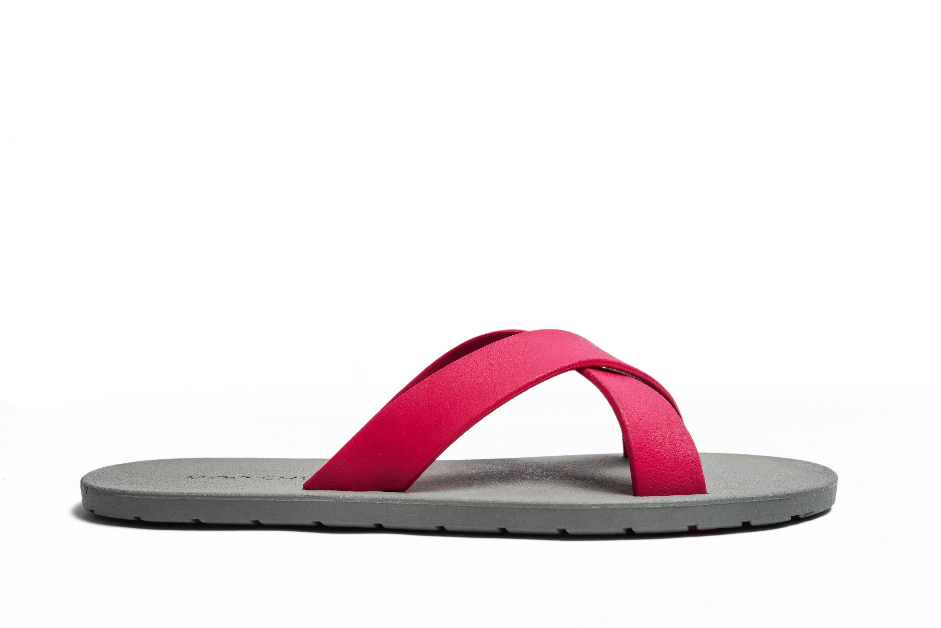 Cross Grey Sole Pink Strap - Moo Chuu India