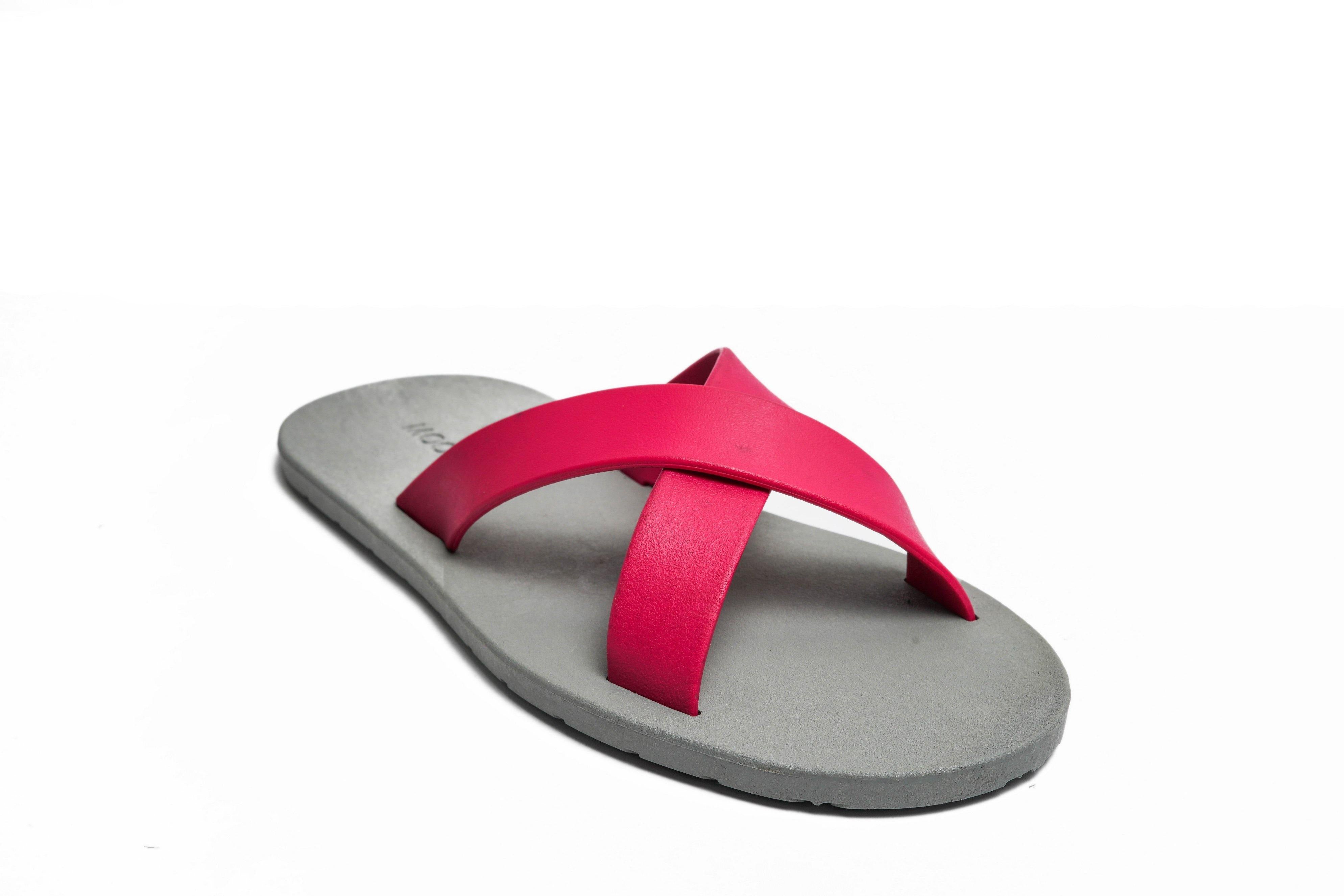 Cross Grey Sole Pink Strap - Moo Chuu India