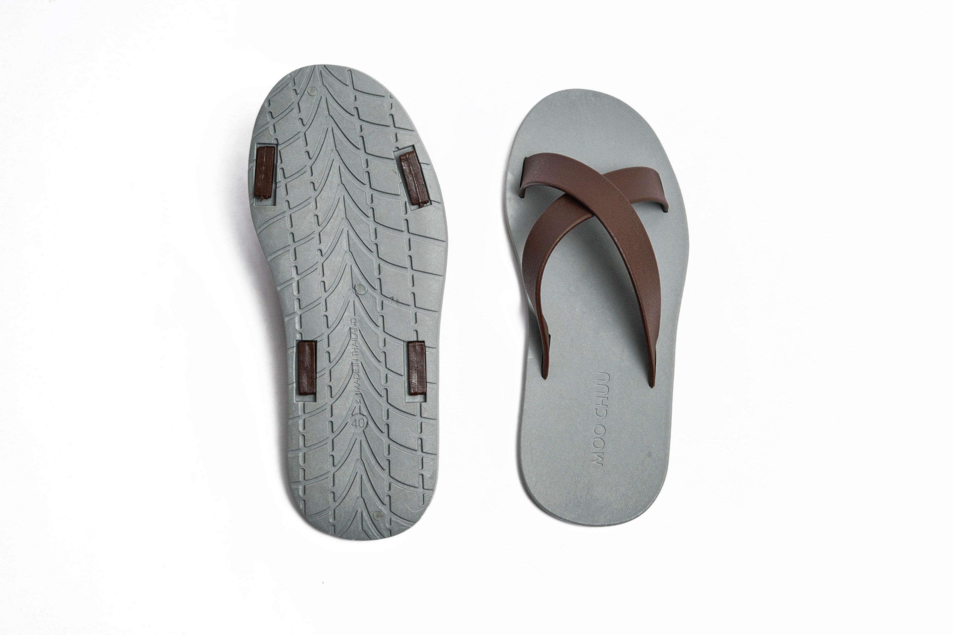 Cross Grey Sole Brown Strap - Moo Chuu India