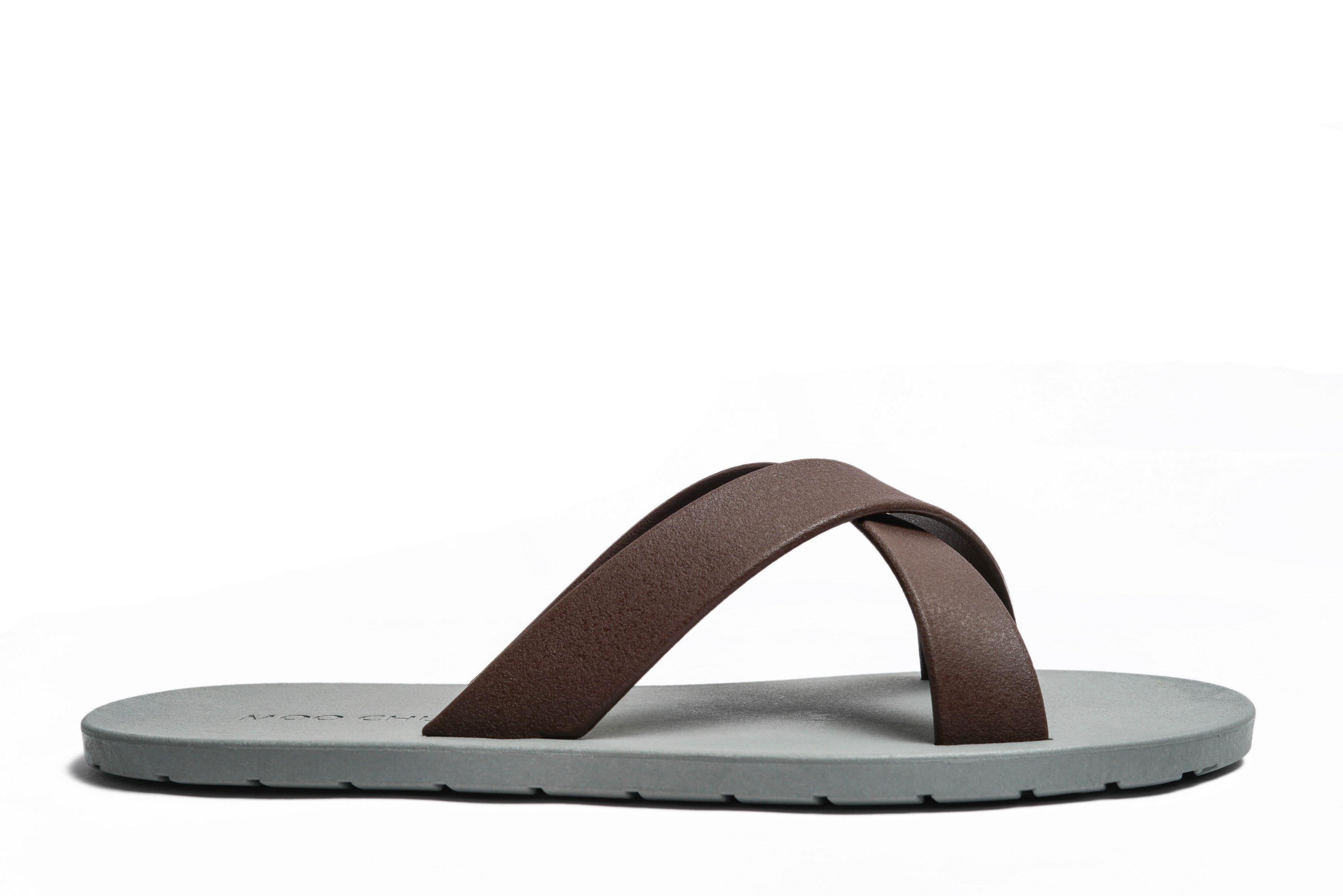 Cross Grey Sole Brown Strap - Moo Chuu India