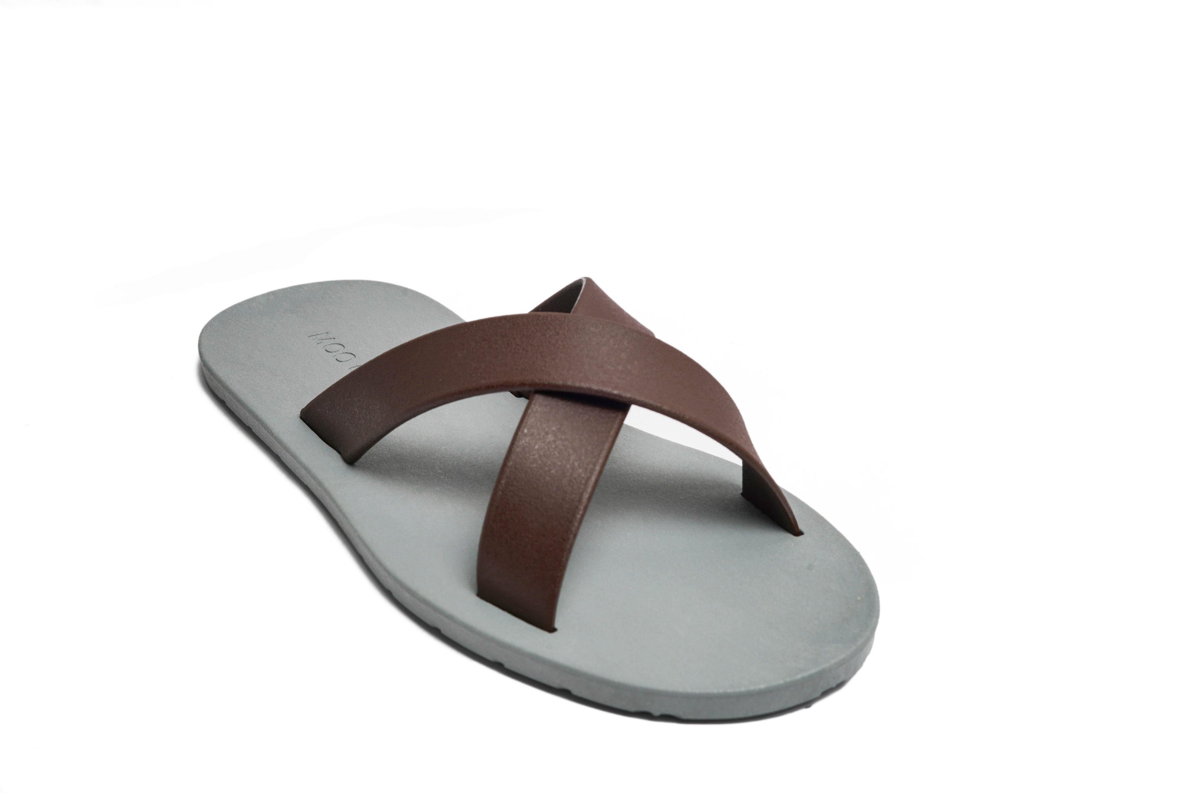 Cross Grey Sole Brown Strap - Moo Chuu India