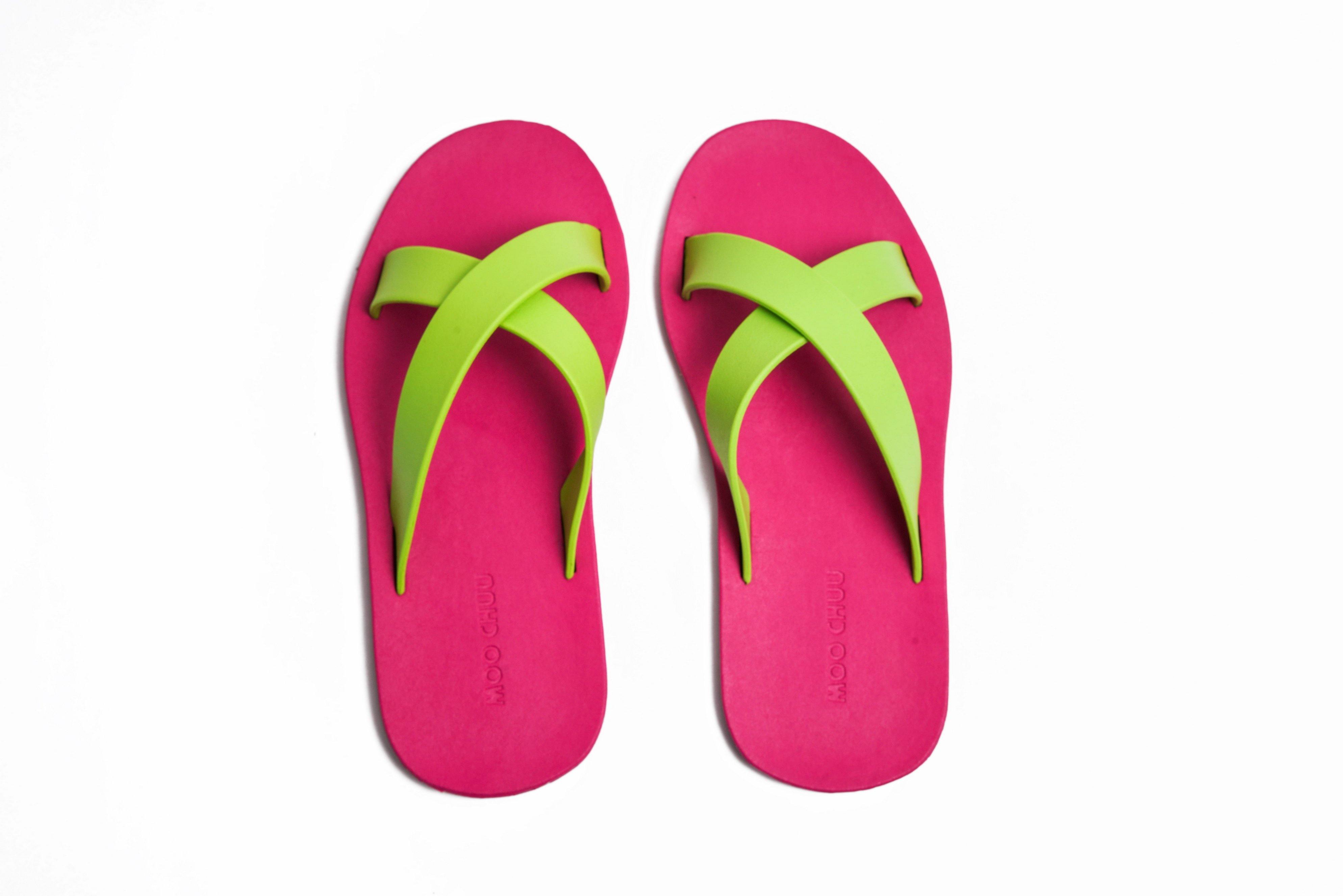 Cross Pink Sole Lime Strap - Moo Chuu India