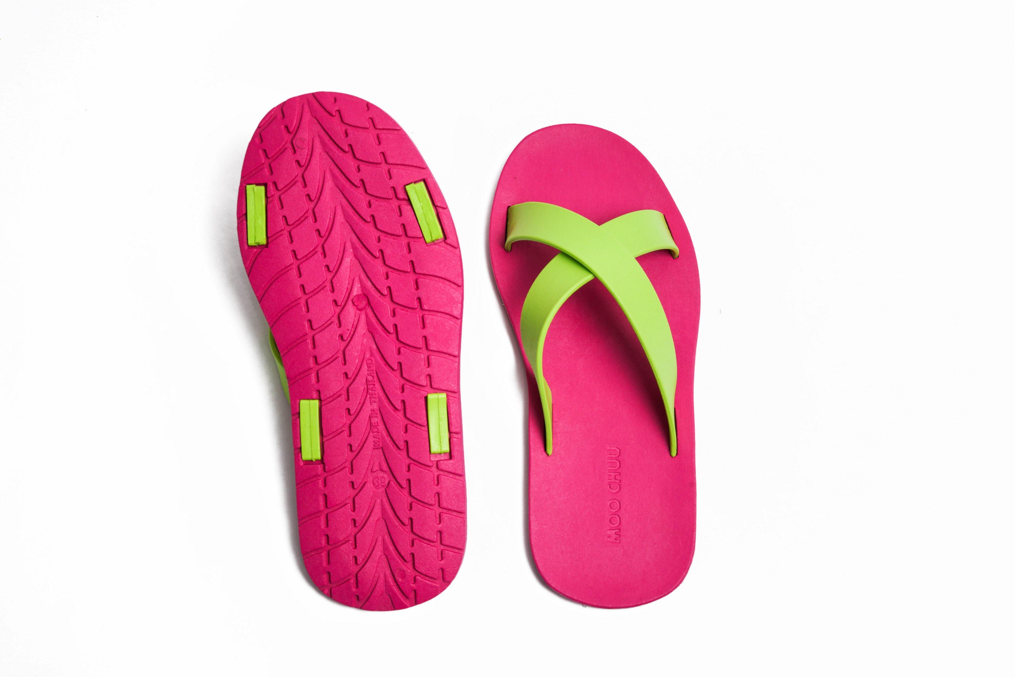 Cross Pink Sole Lime Strap - Moo Chuu India