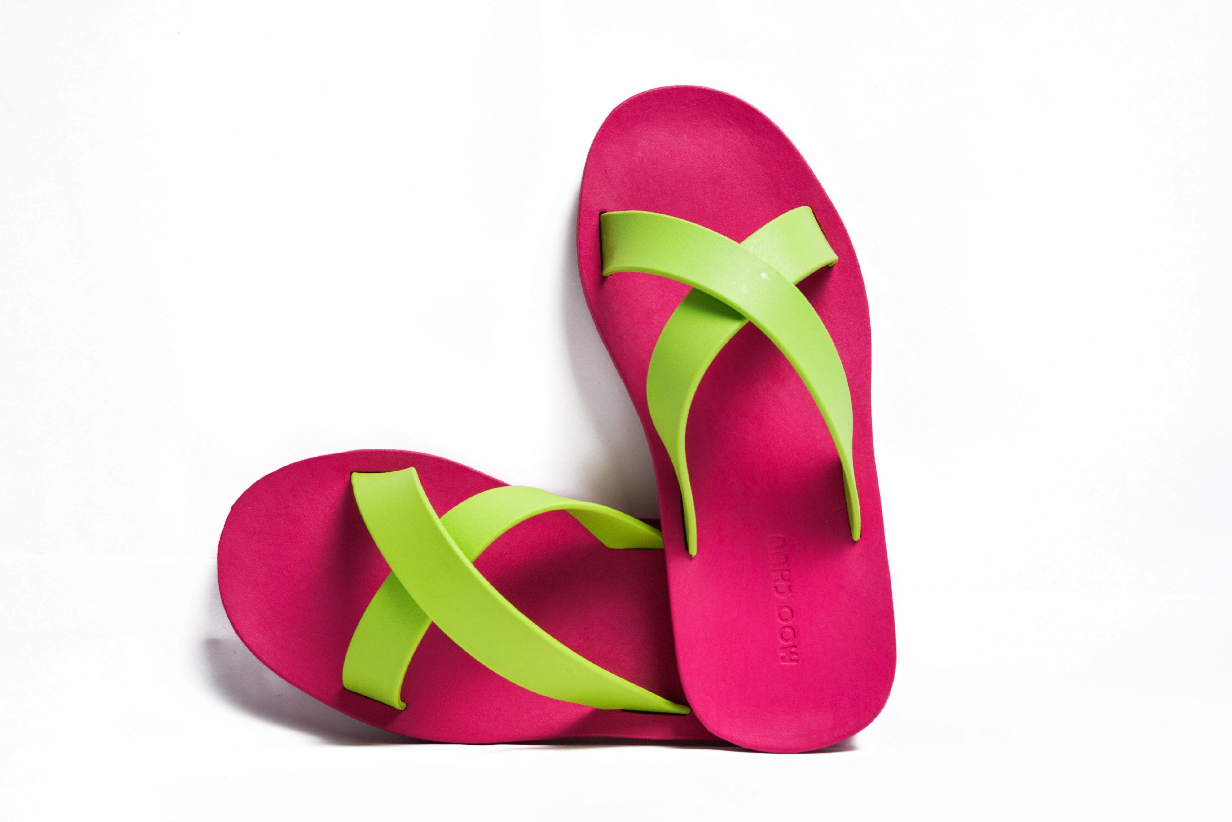 Cross Pink Sole Lime Strap - Moo Chuu India