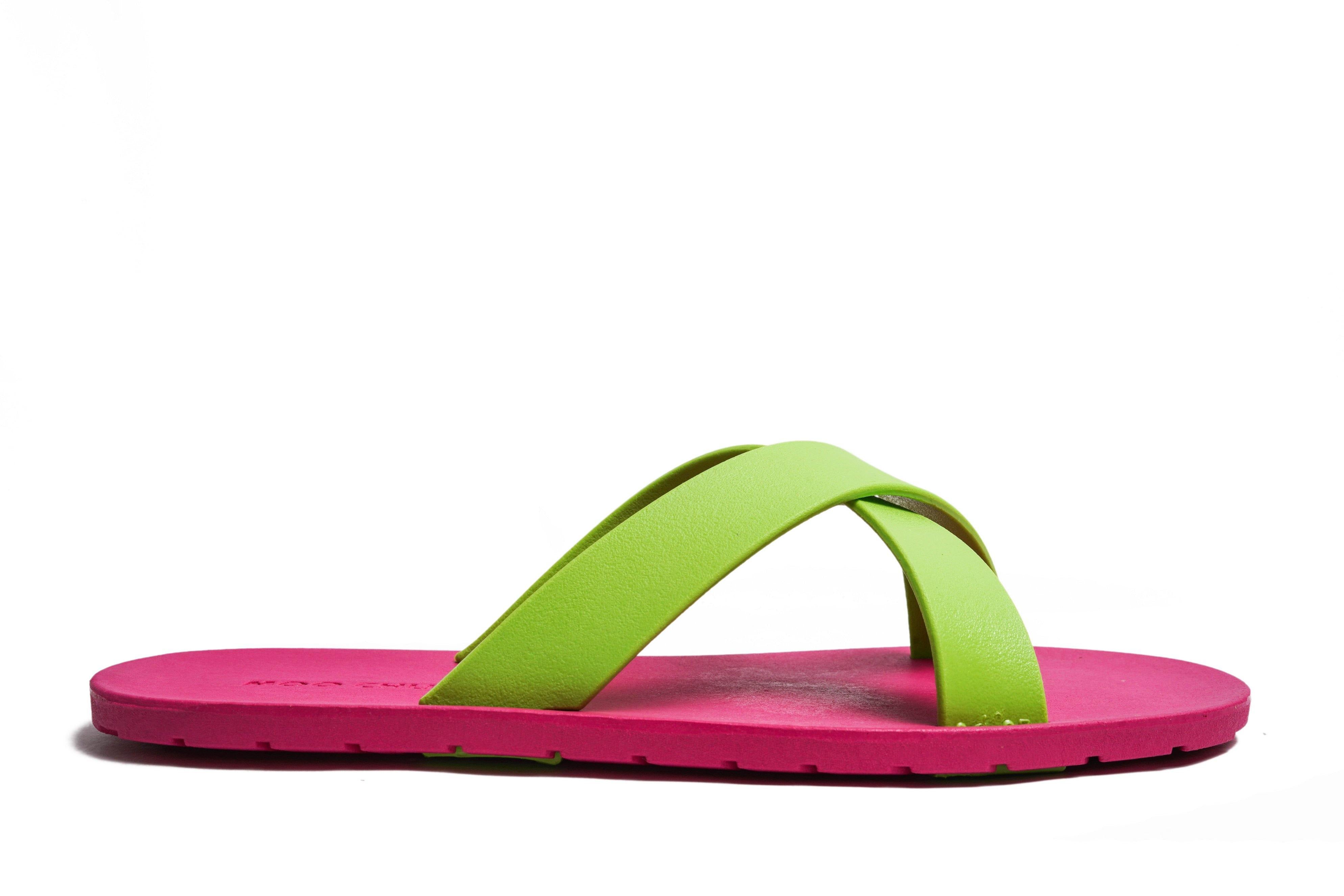 Cross Pink Sole Lime Strap - Moo Chuu India