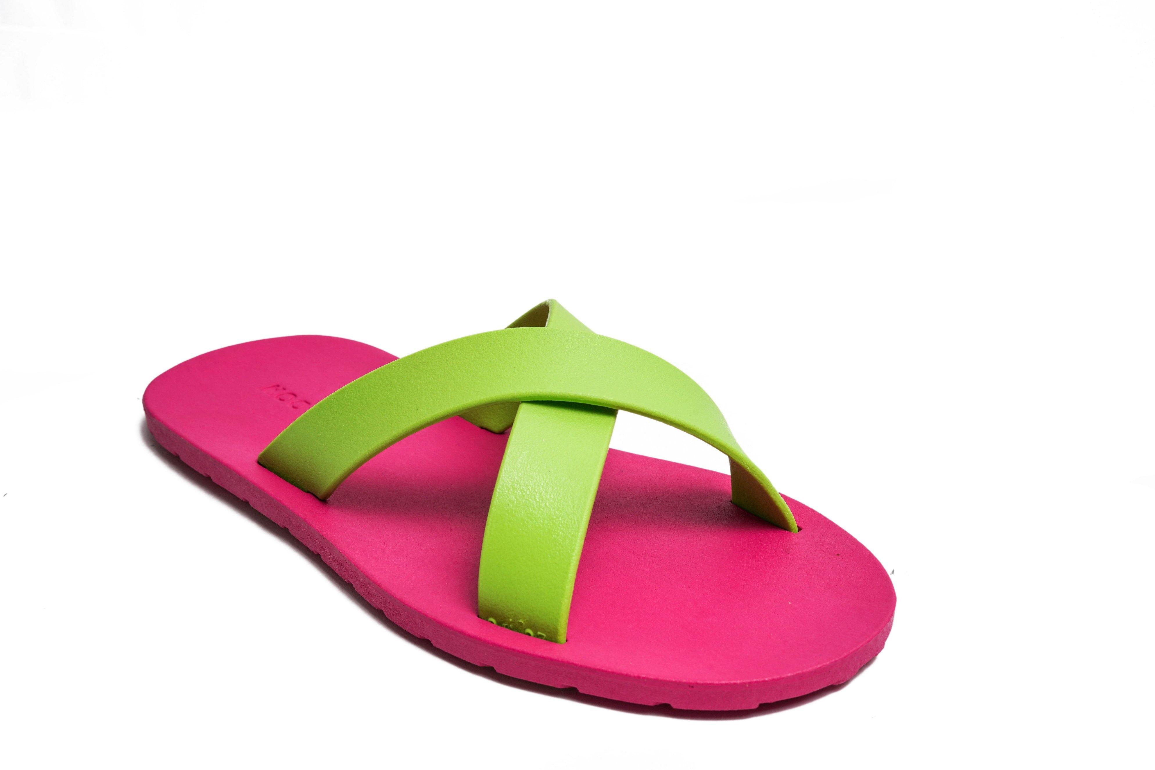 Cross Pink Sole Lime Strap - Moo Chuu India