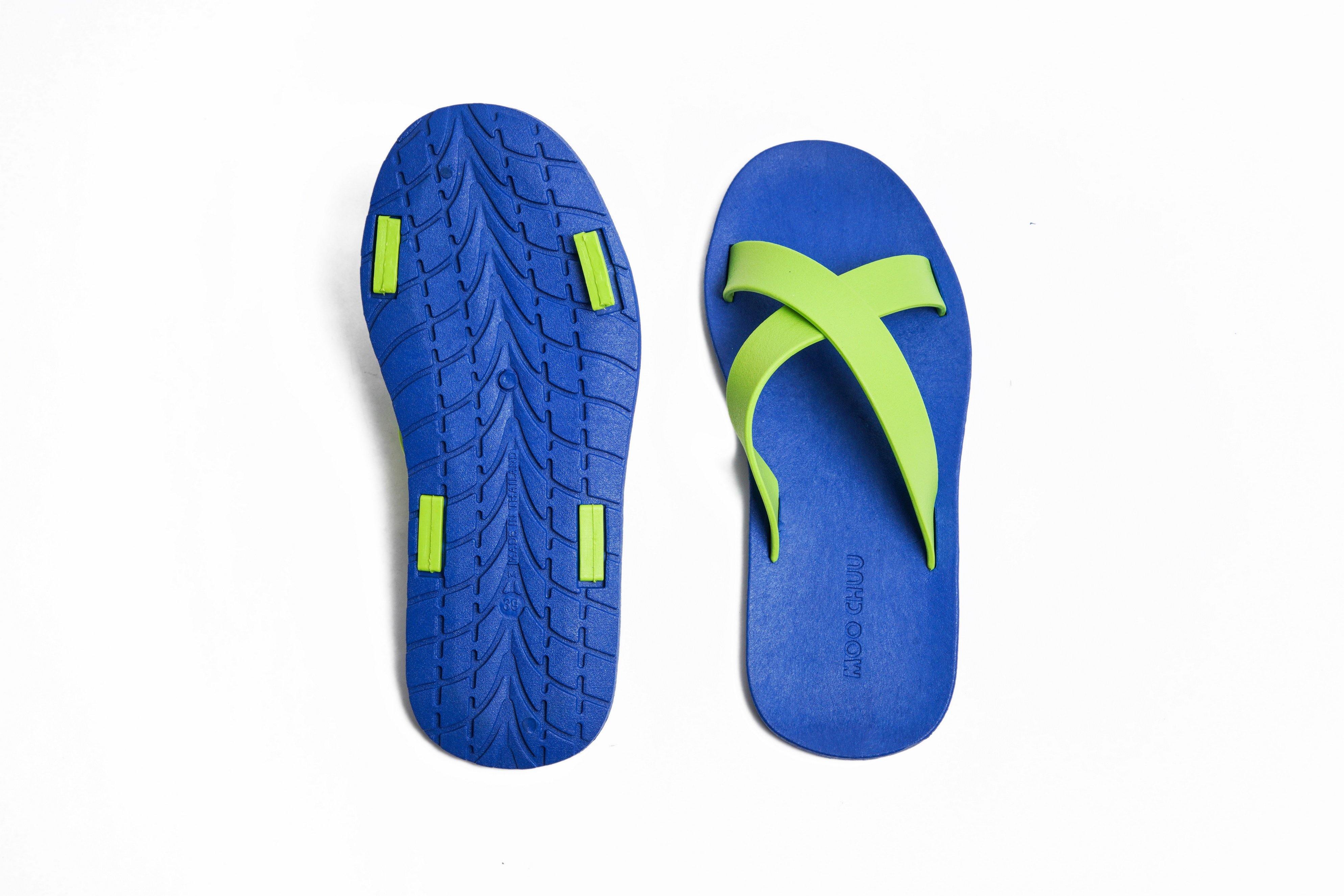 Cross Blue Sole Lime Strap - Moo Chuu India