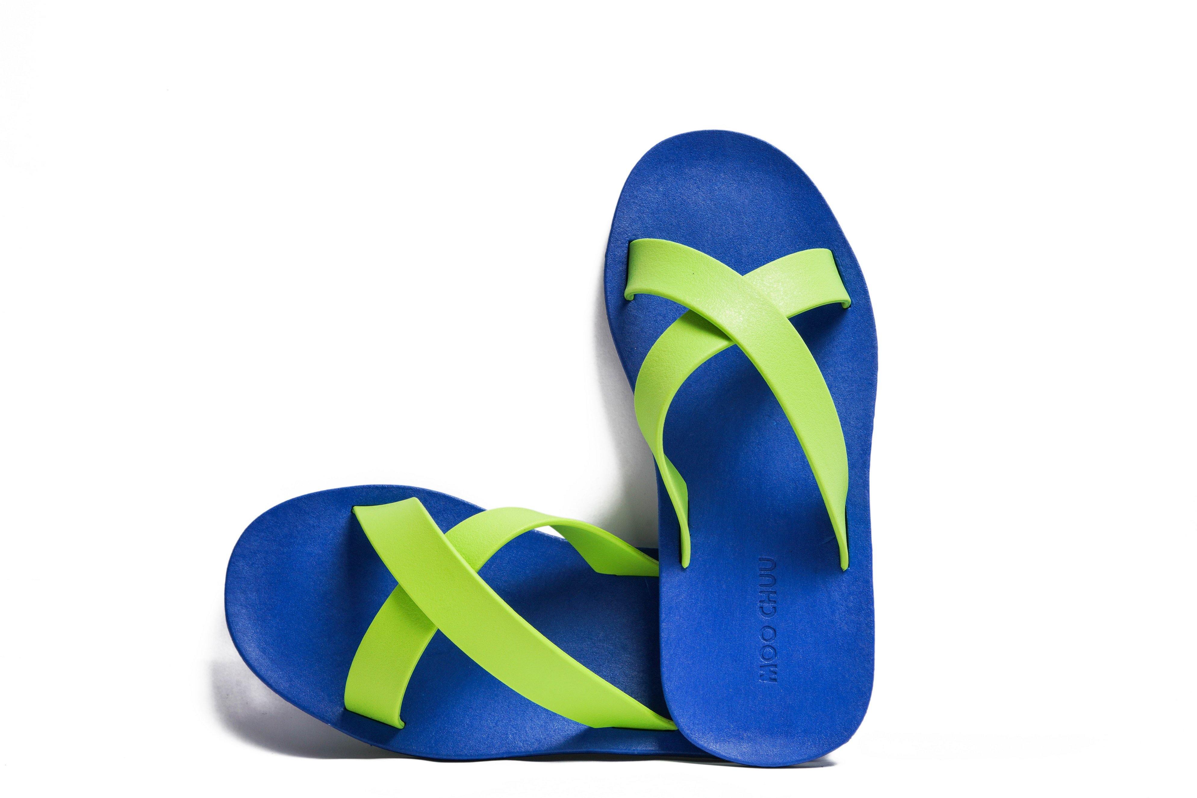 Cross Blue Sole Lime Strap - Moo Chuu India