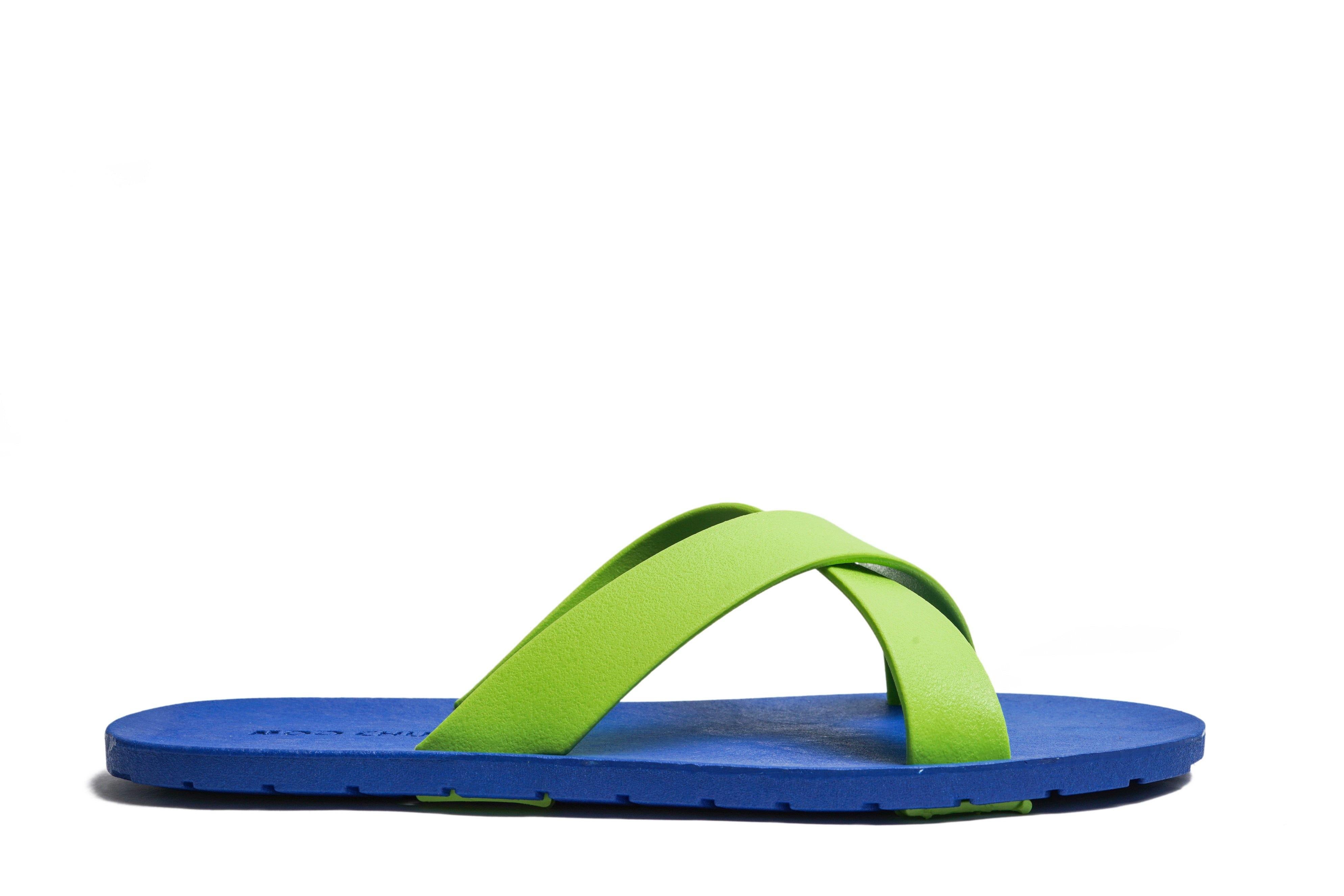 Cross Blue Sole Lime Strap - Moo Chuu India