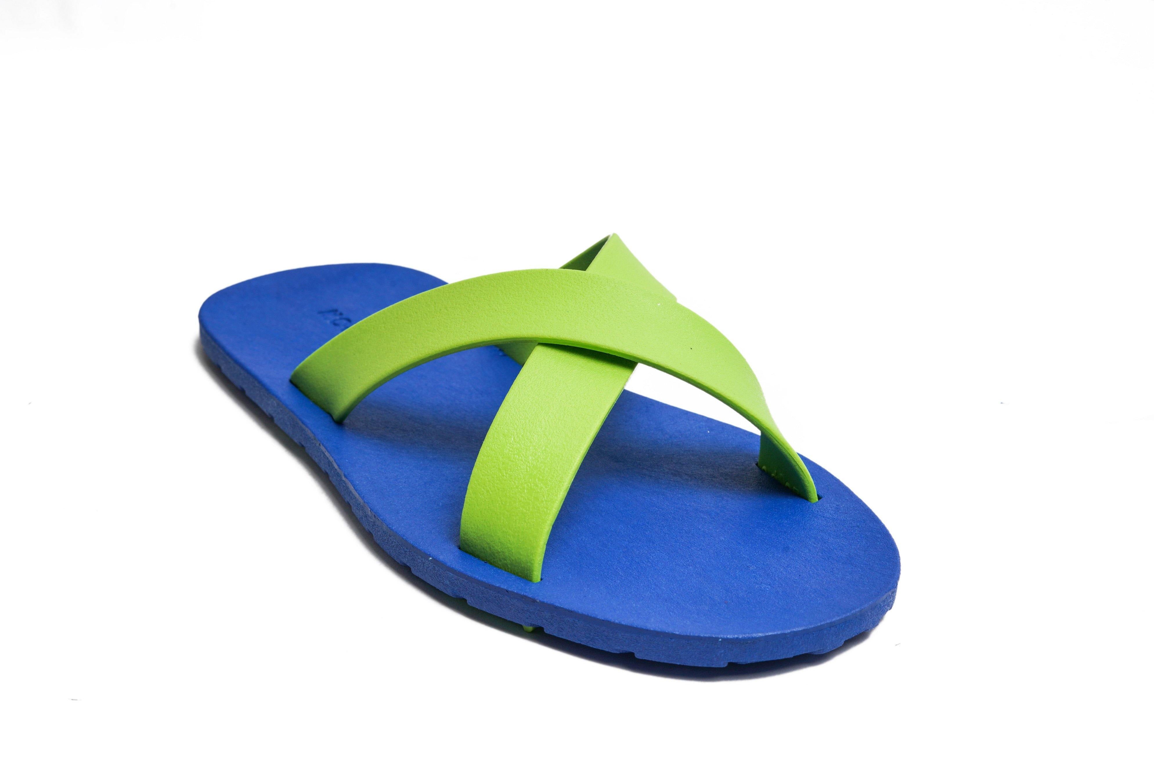 Cross Blue Sole Lime Strap - Moo Chuu India