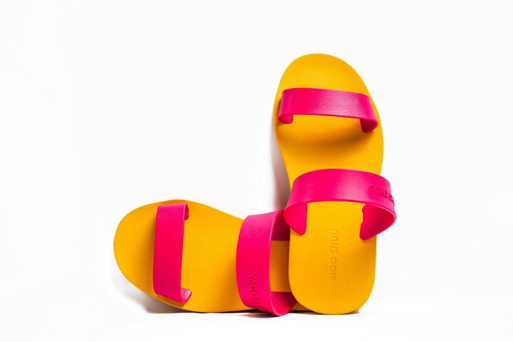Twin Yellow Sole Pink Strap - Moo Chuu India