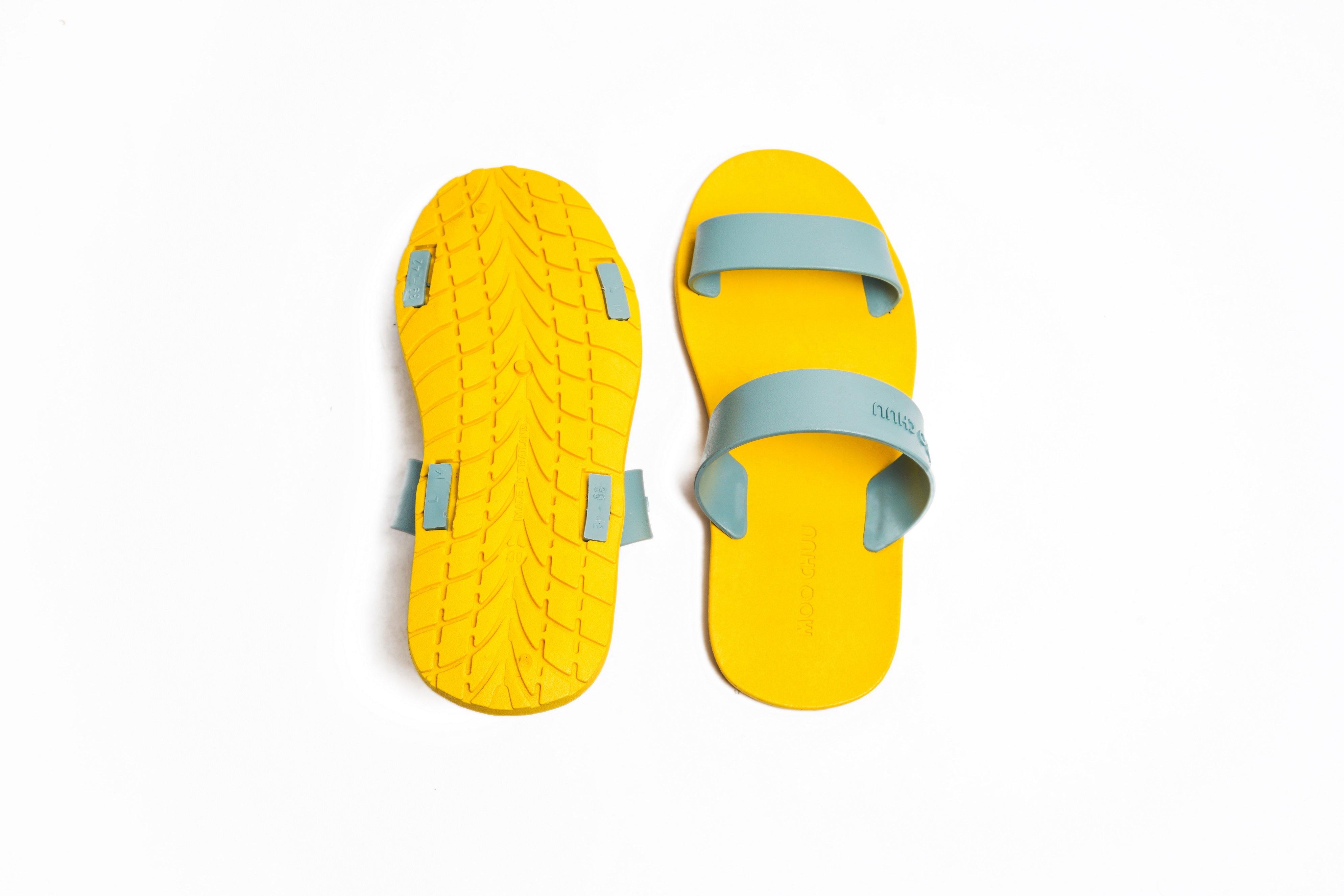 Twin Yellow Sole Grey Strap - Moo Chuu India