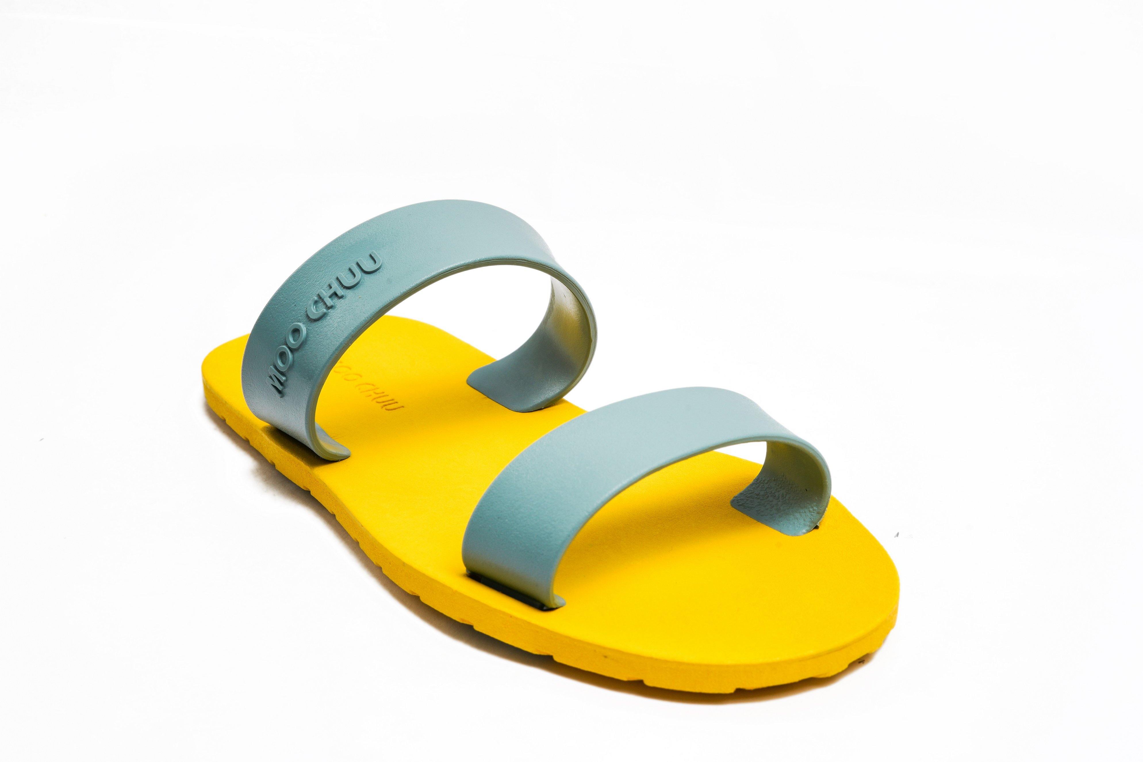 Twin Yellow Sole Grey Strap - Moo Chuu India