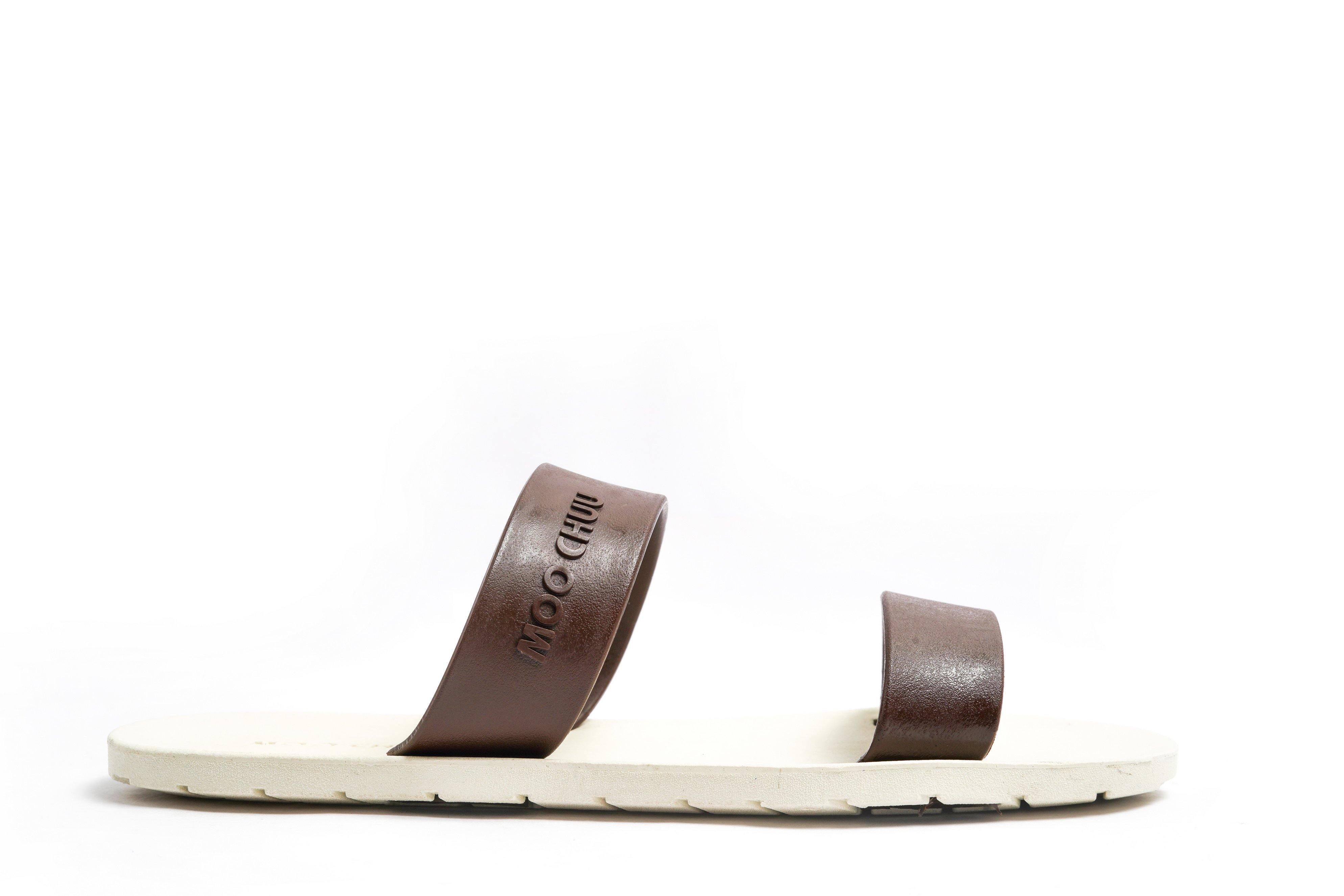 Twin White Sole Brown Strap - Moo Chuu India
