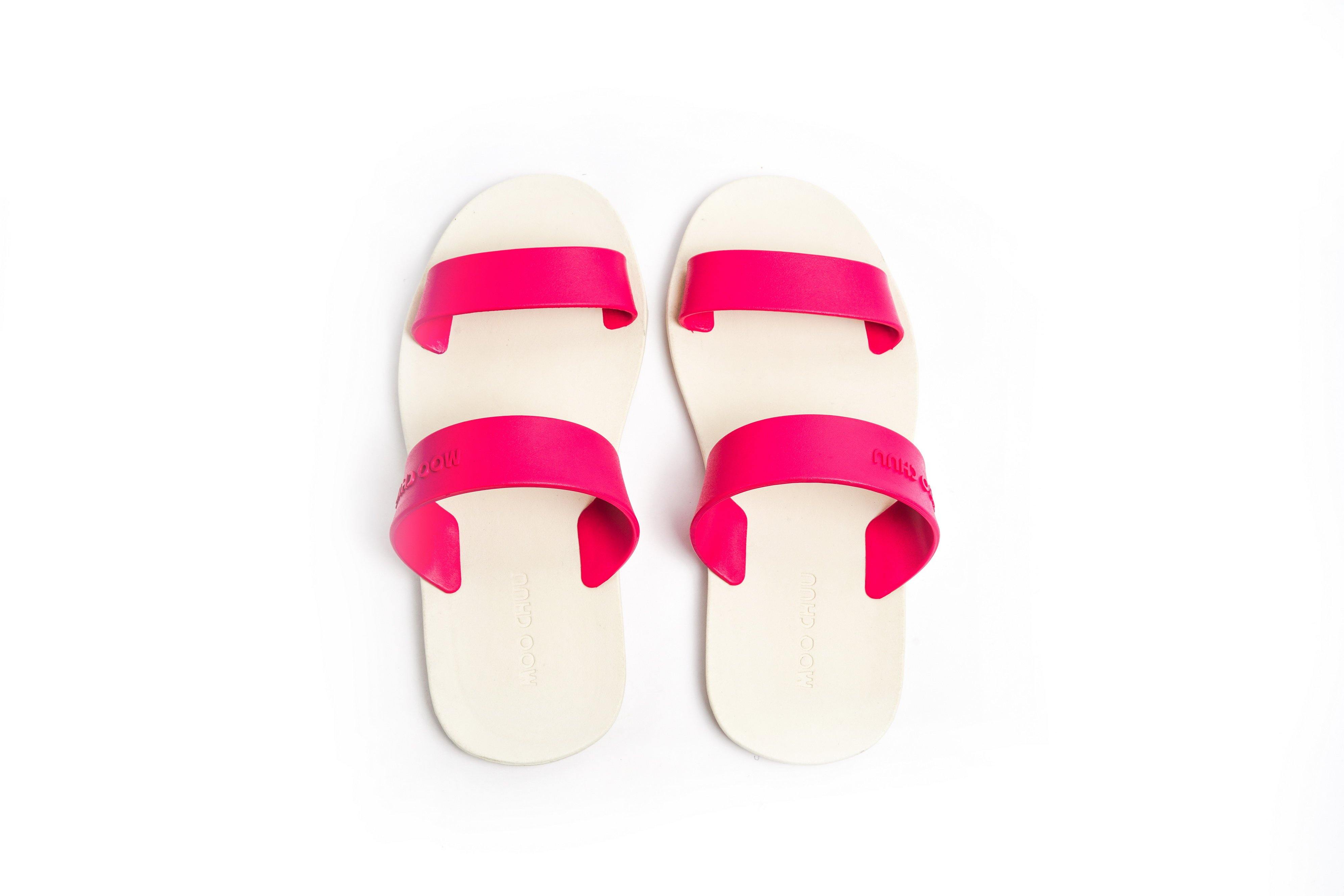Twin White Sole Pink Strap - Moo Chuu India