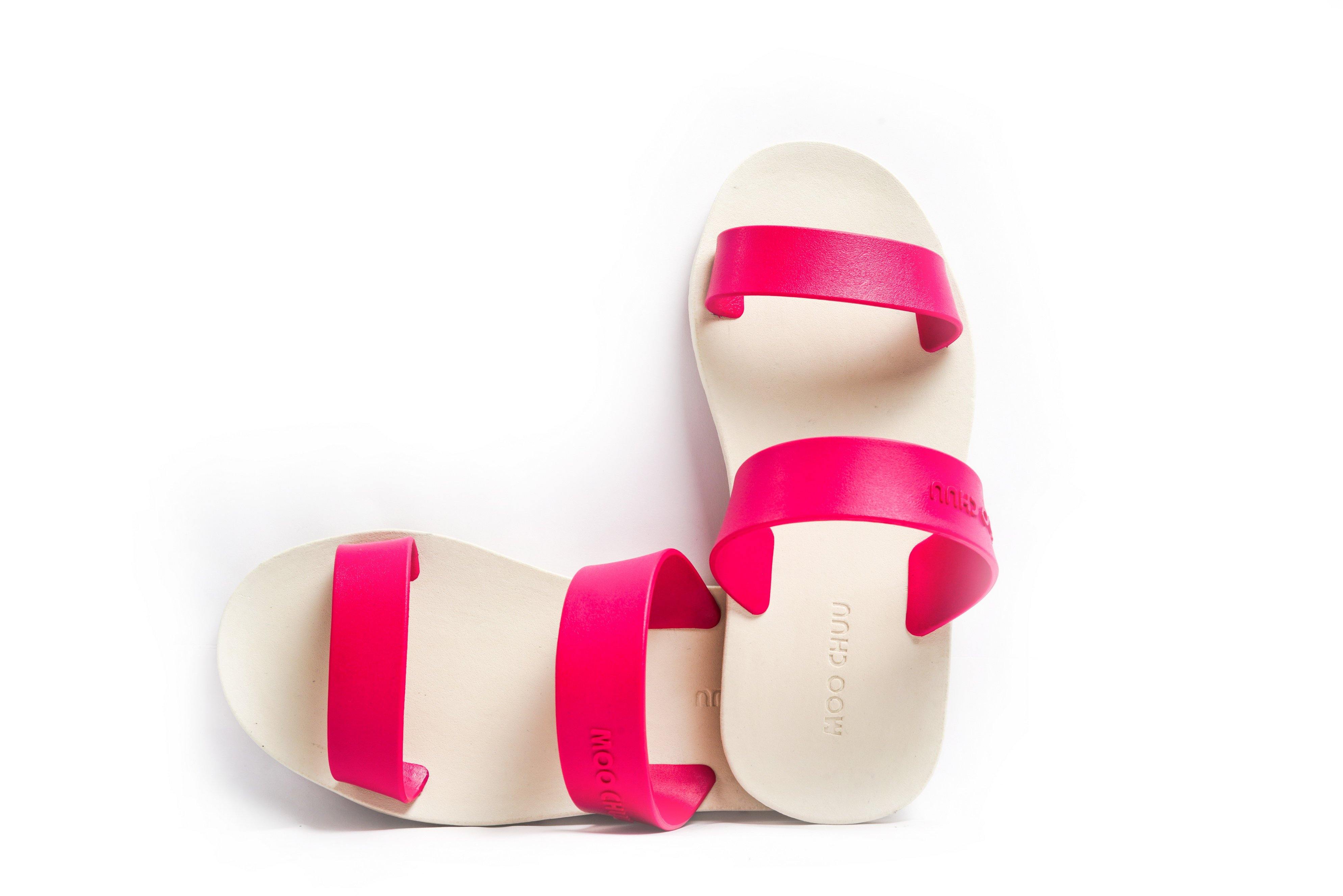 Twin White Sole Pink Strap - Moo Chuu India