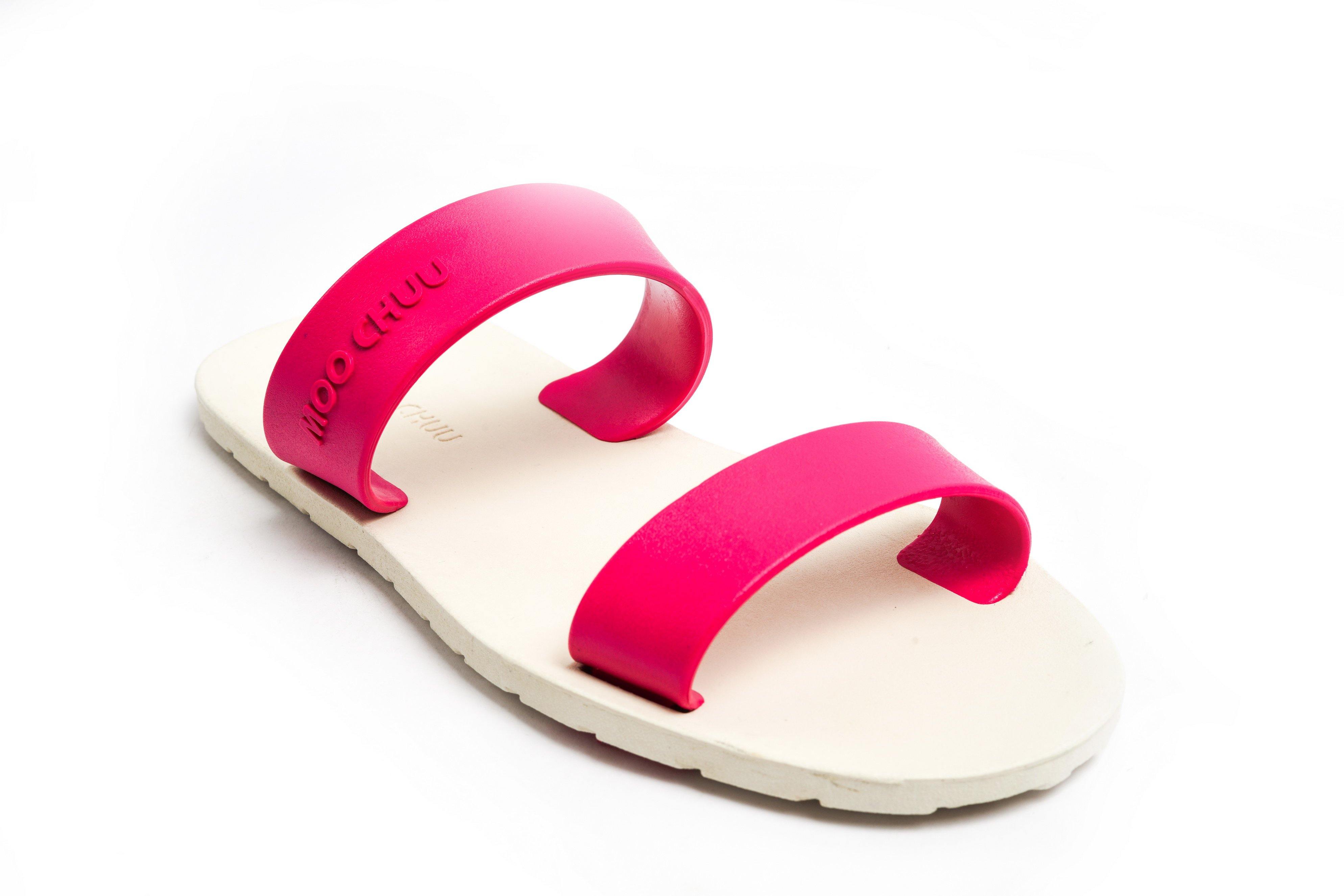 Twin White Sole Pink Strap - Moo Chuu India