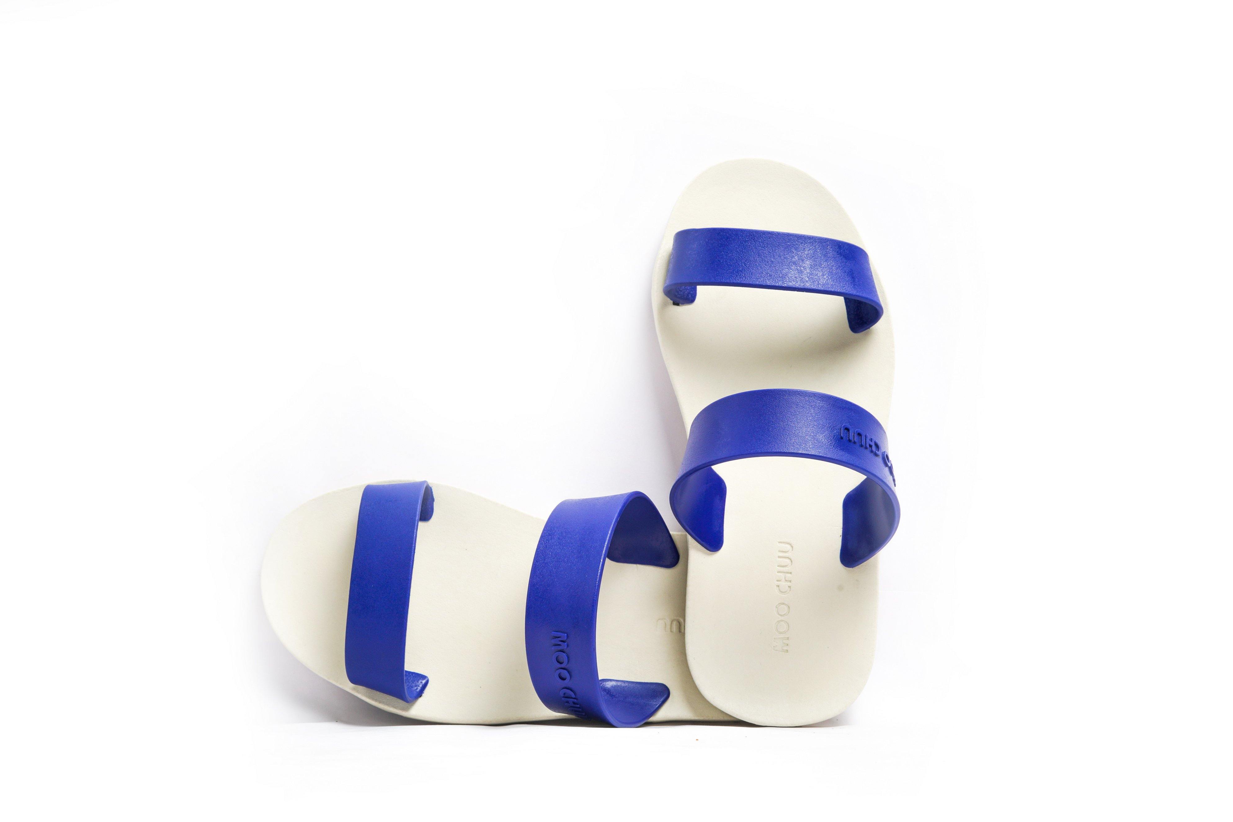 Twin White Sole Blue Strap - Moo Chuu India