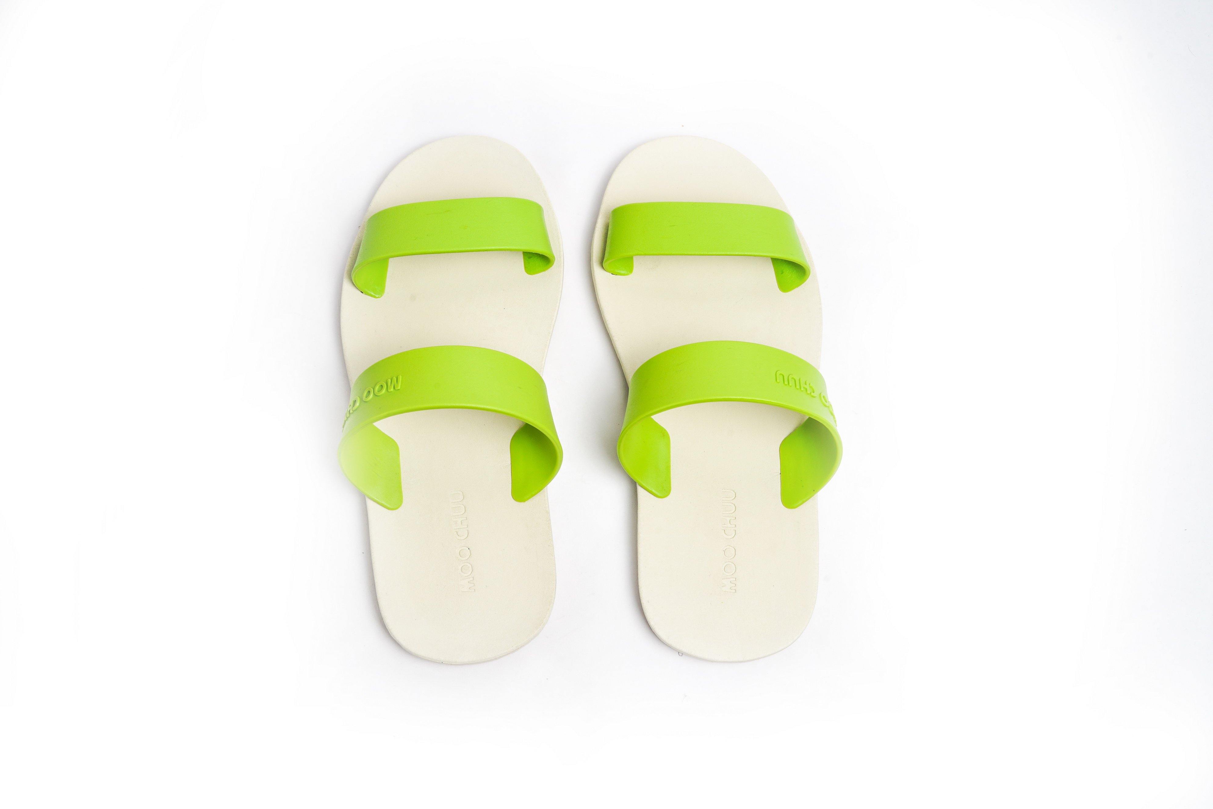Twin White Sole Lime Strap - Moo Chuu India