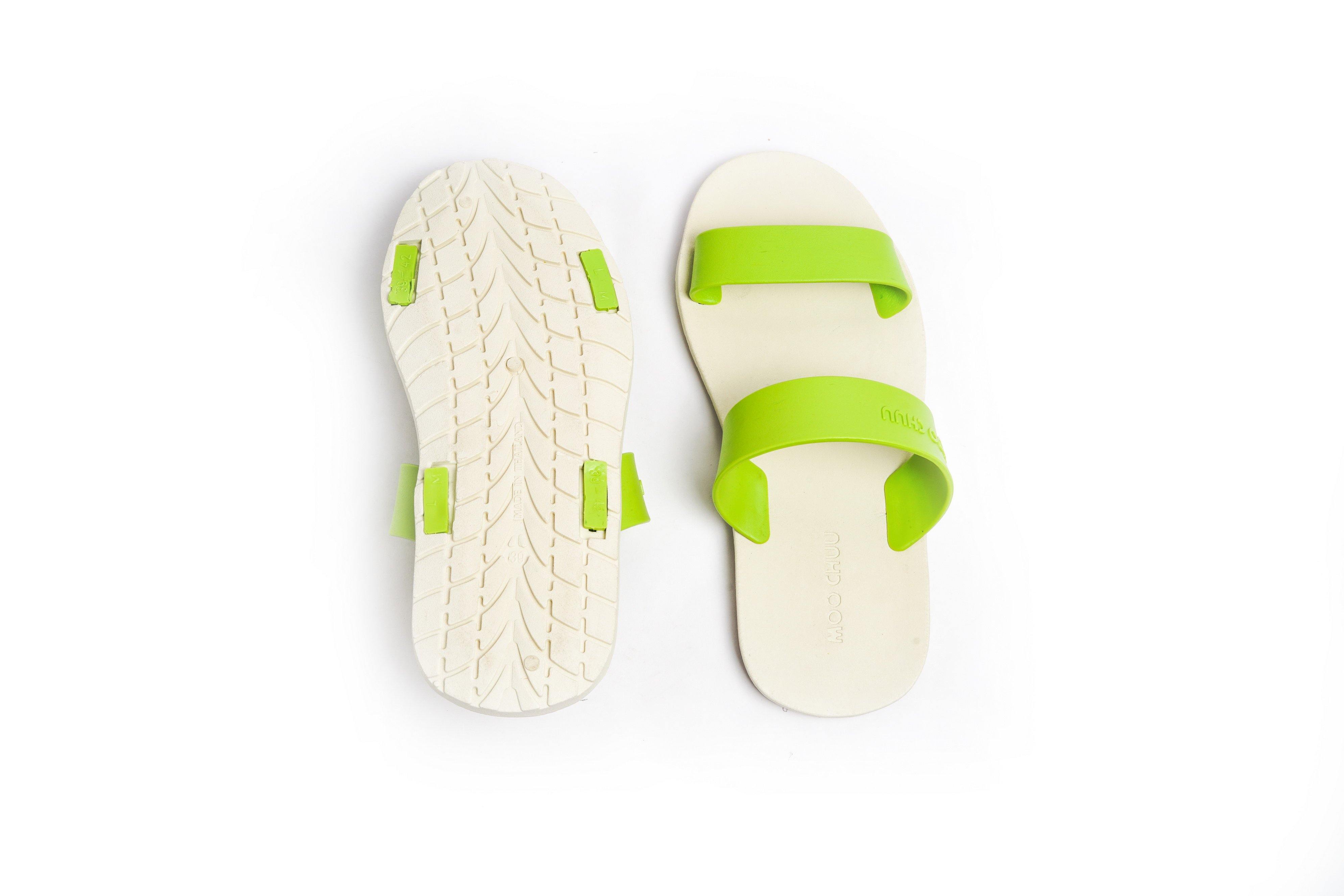 Twin White Sole Lime Strap - Moo Chuu India