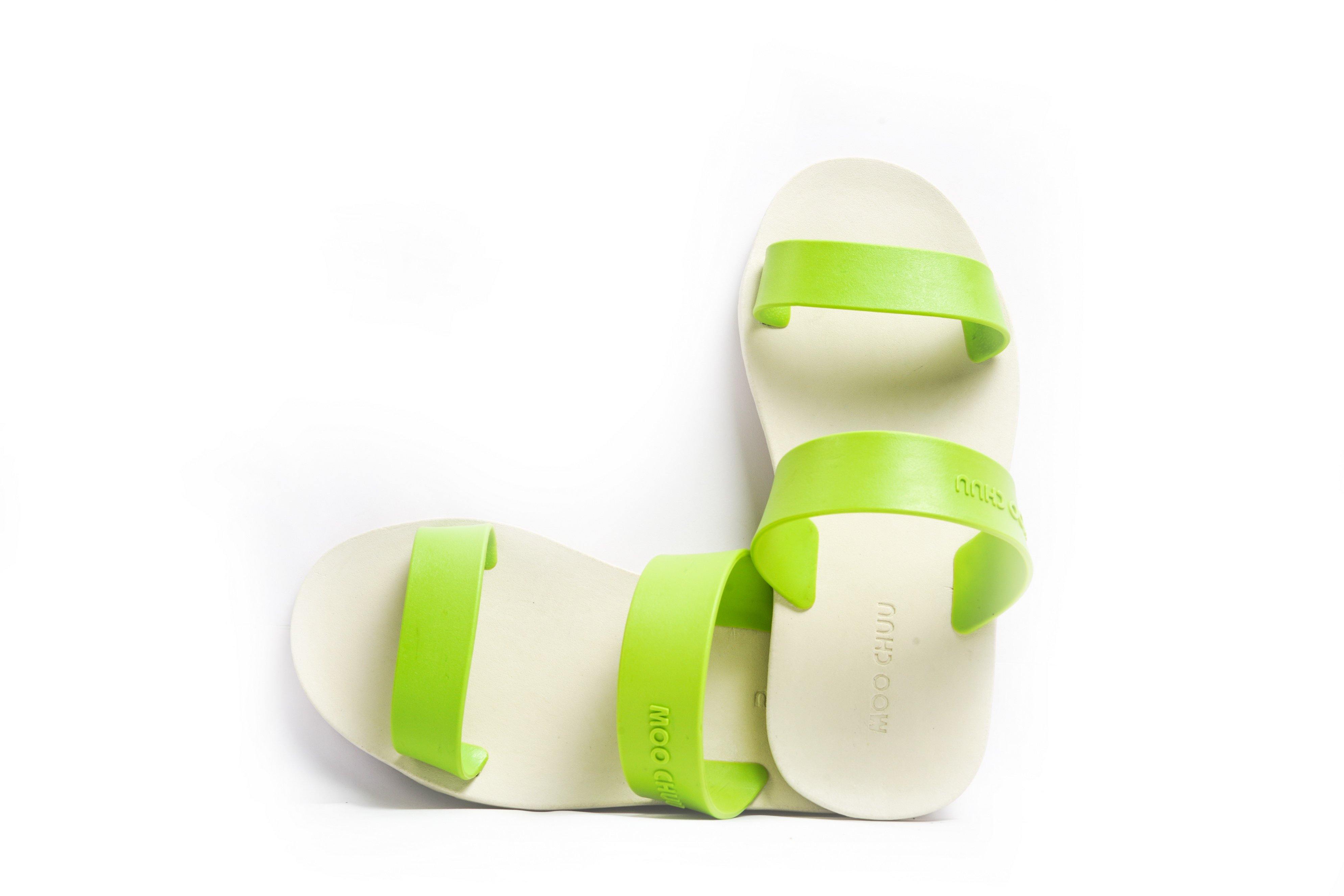 Twin White Sole Lime Strap - Moo Chuu India