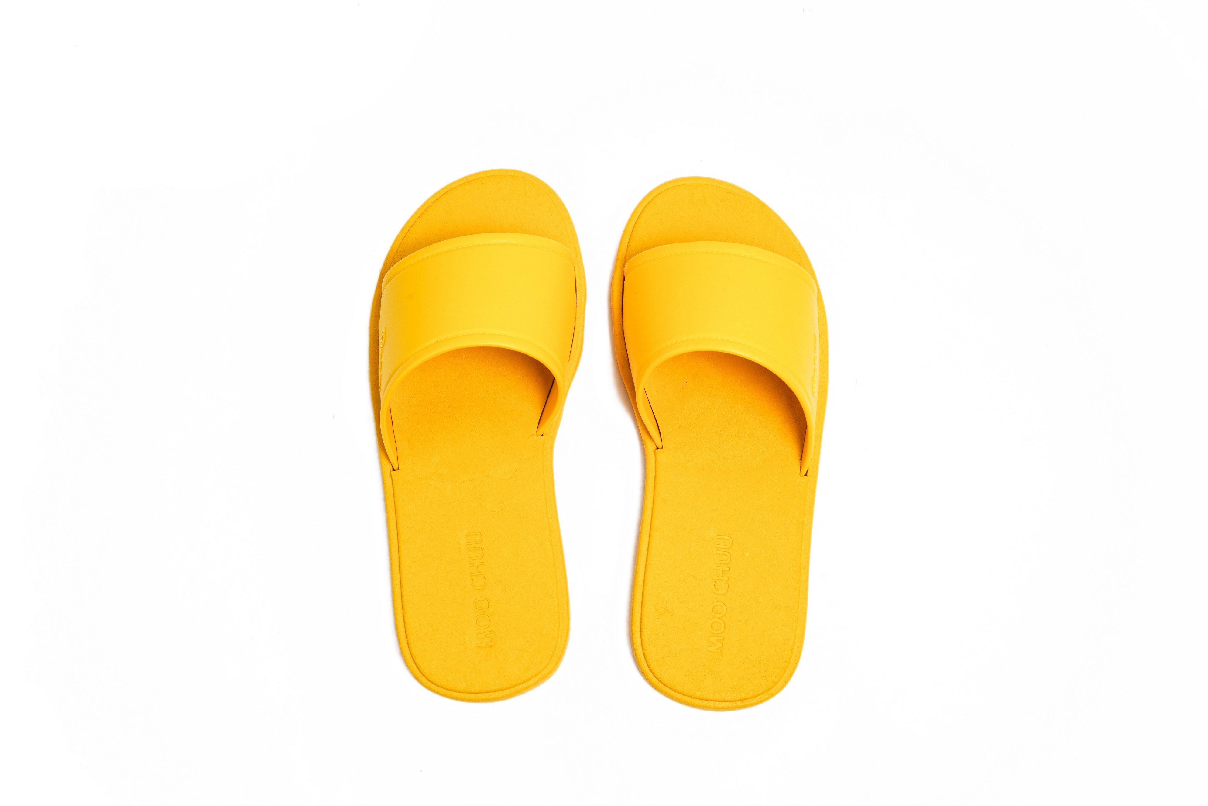 Fluffy Yellow Sole Yellow Strap - Moo Chuu India