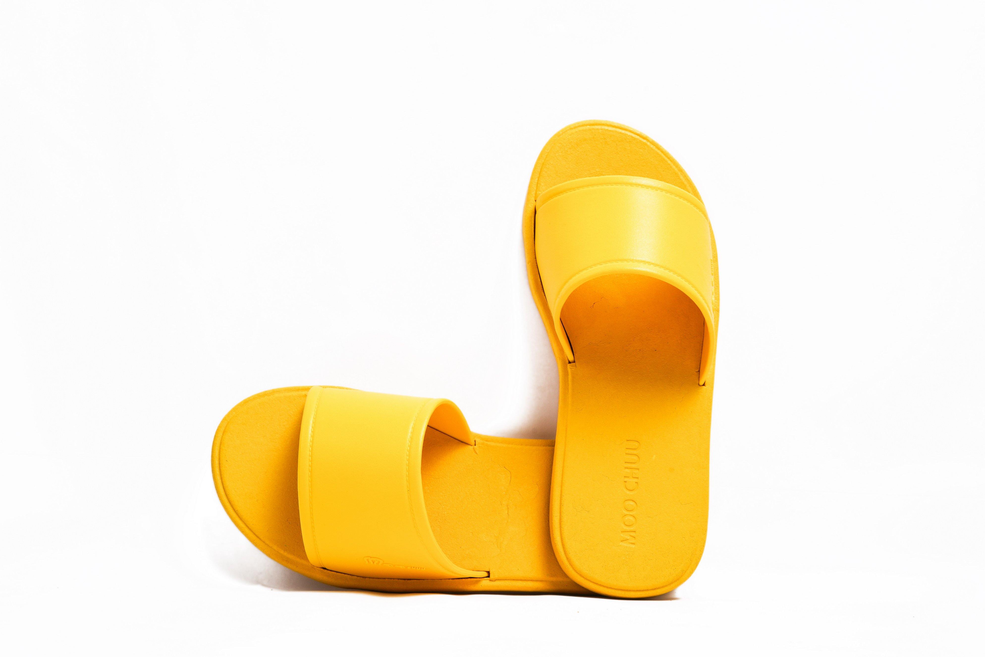 Fluffy Yellow Sole Yellow Strap - Moo Chuu India