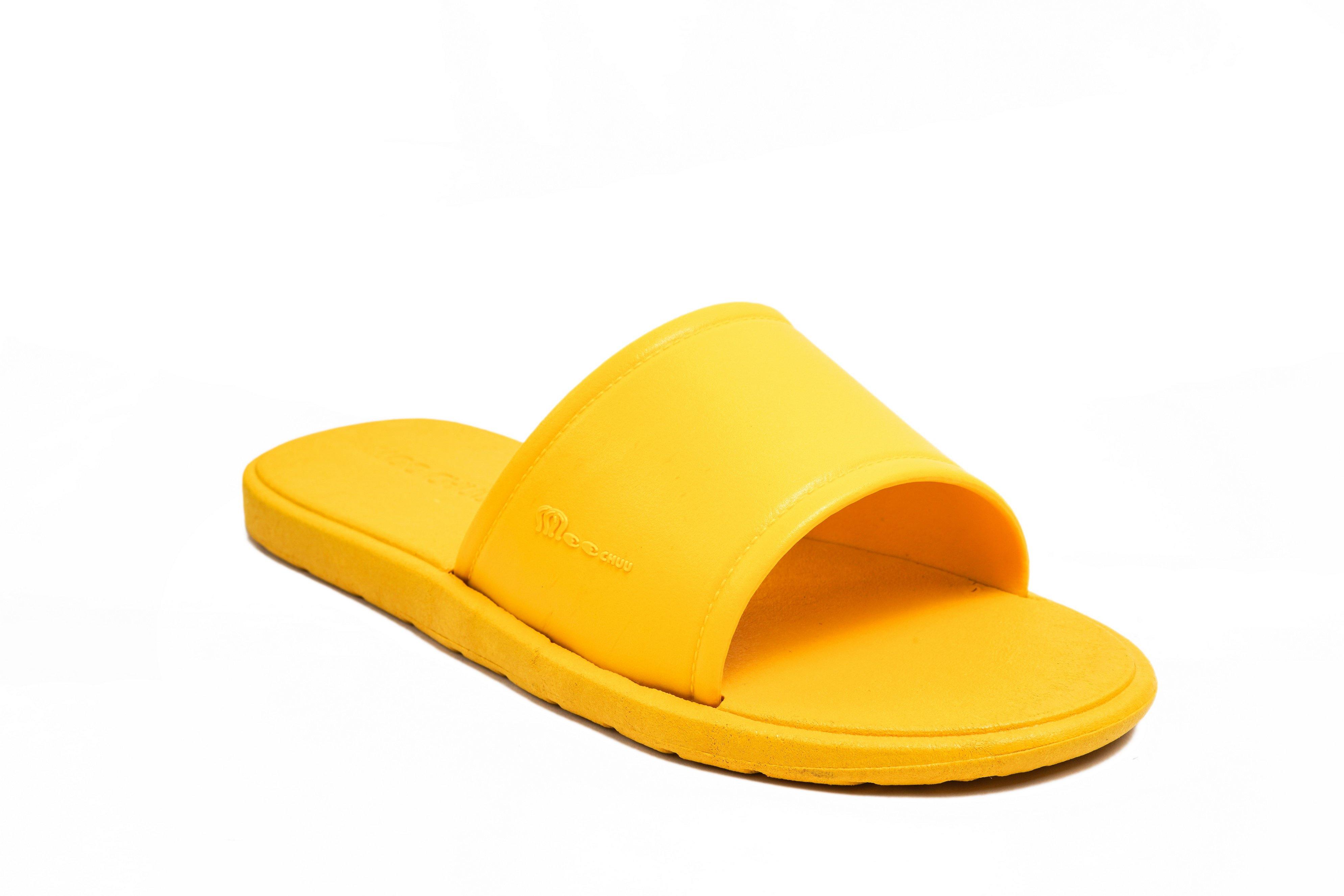 Fluffy Yellow Sole Yellow Strap - Moo Chuu India