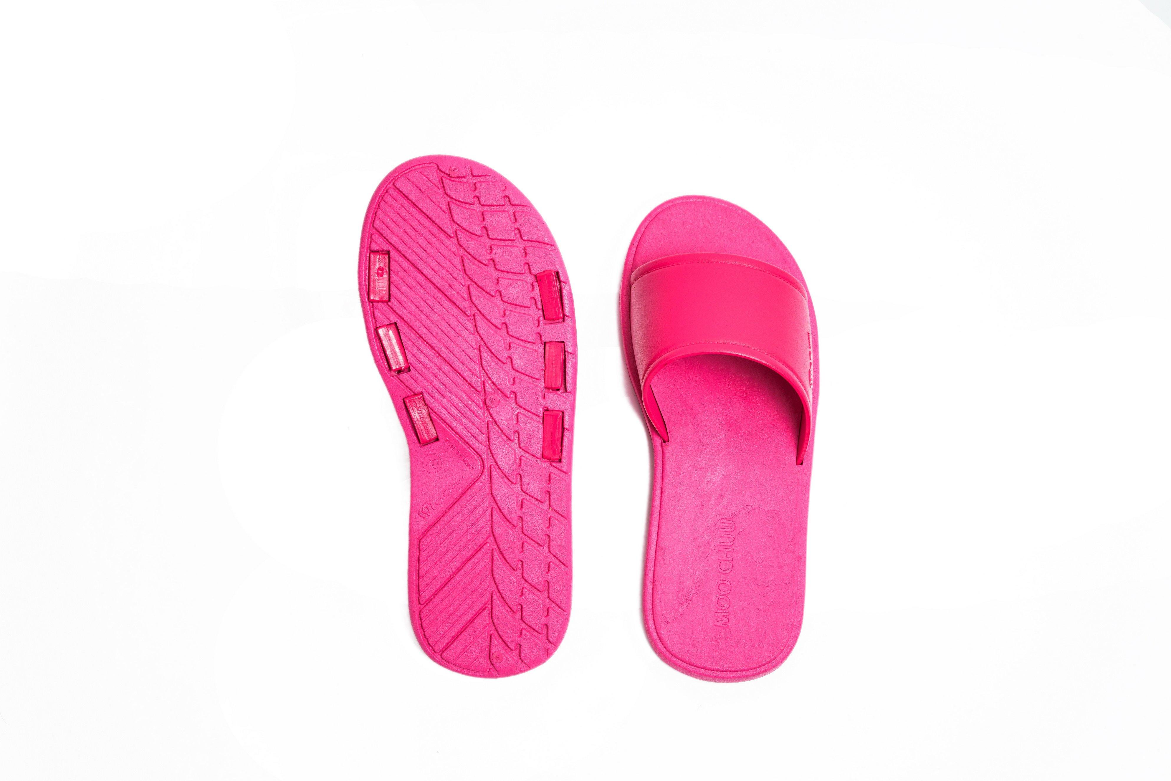 Fluffy Pink Sole Pink Strap - Moo Chuu India