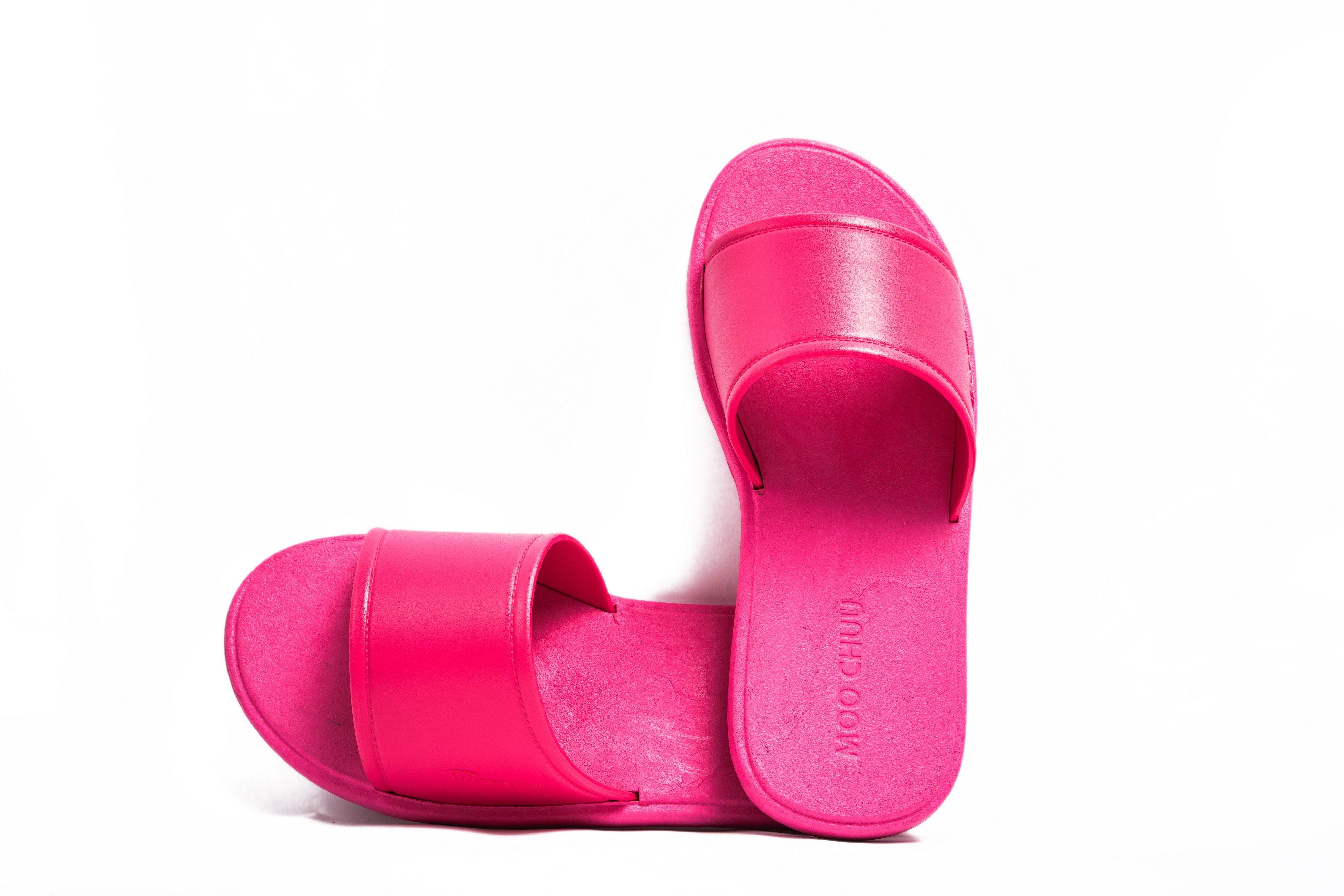 Fluffy Pink Sole Pink Strap - Moo Chuu India