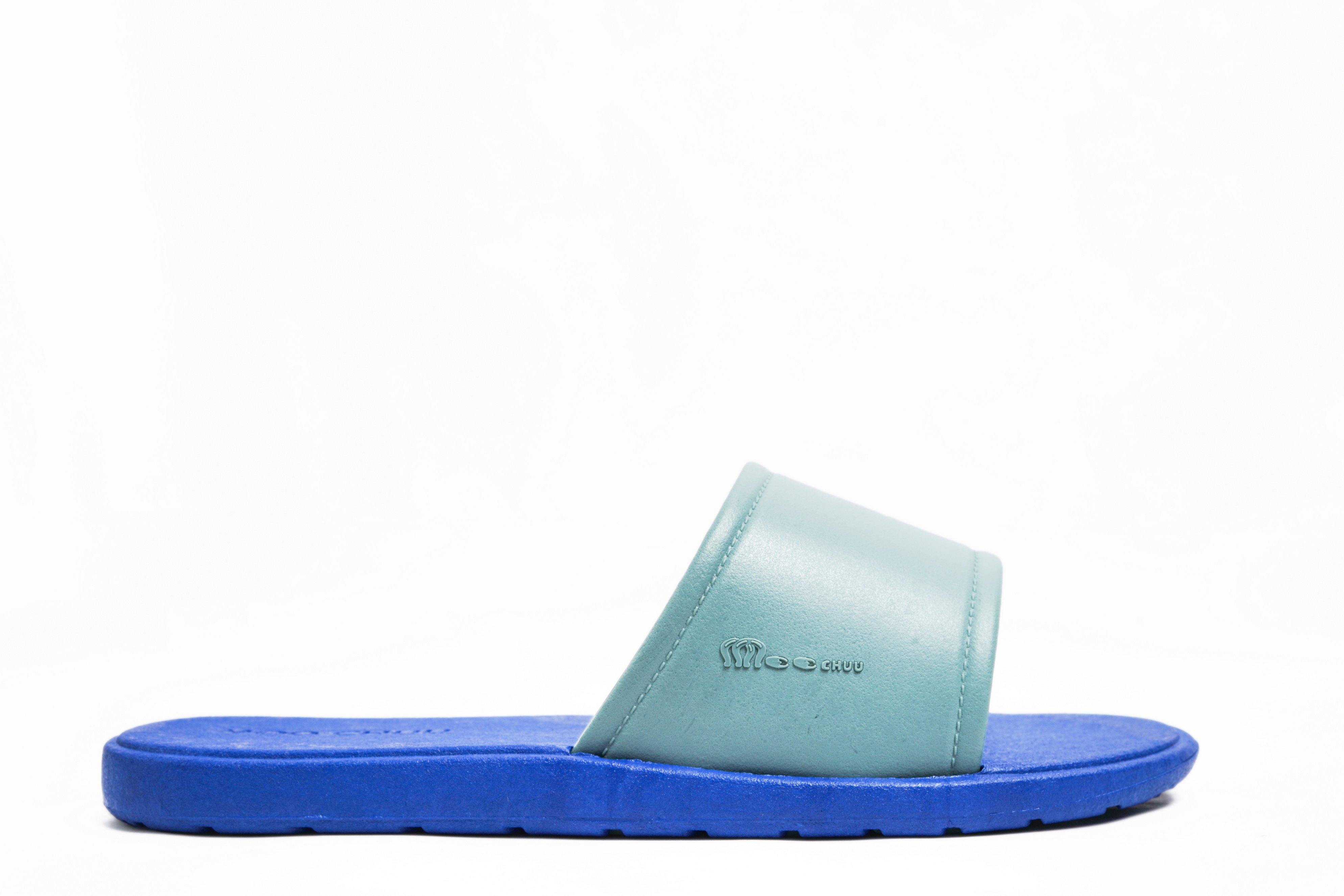 Fluffy Blue Sole Grey Strap - Moo Chuu India