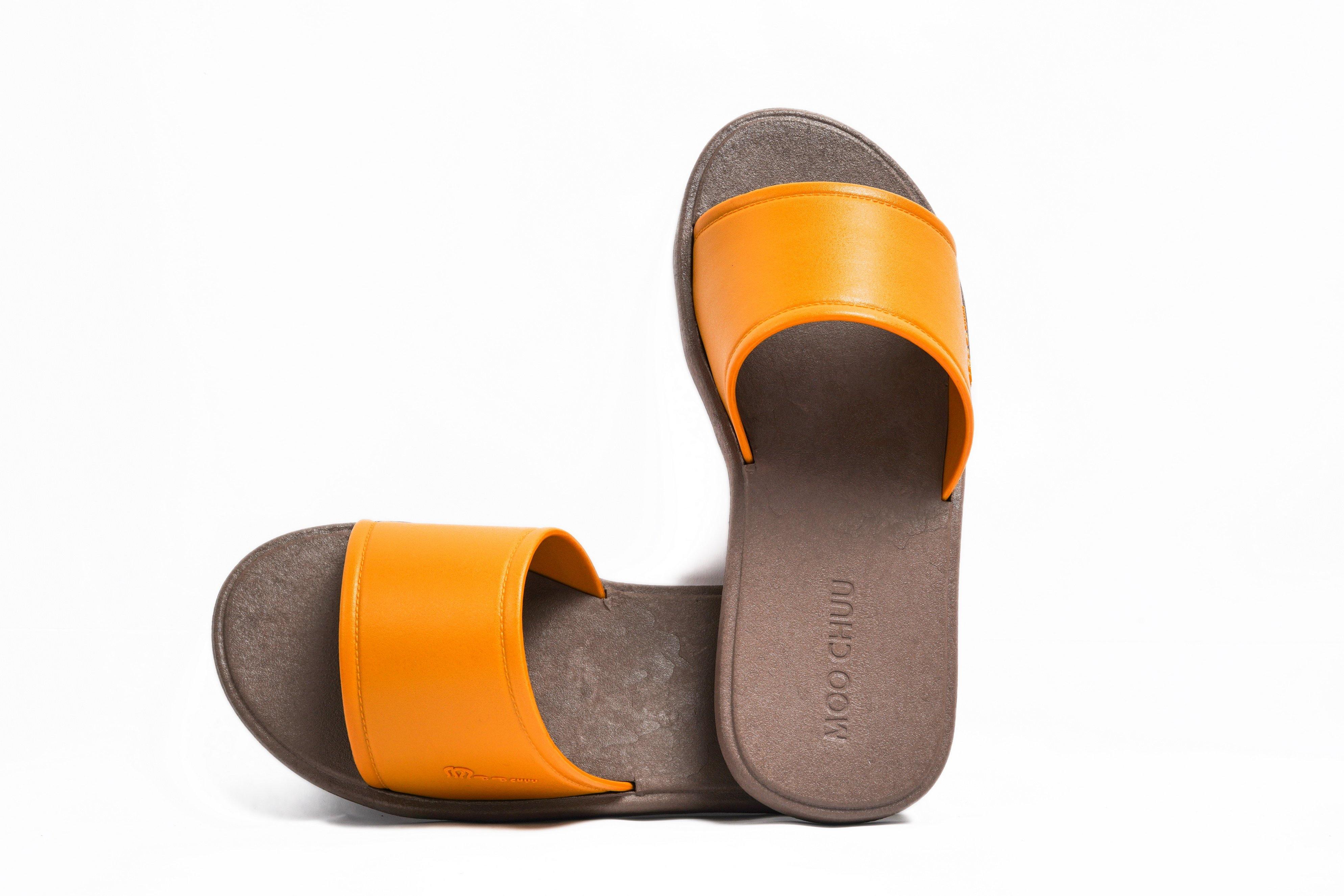 Fluffy Brown Sole Caramel Strap - Moo Chuu India