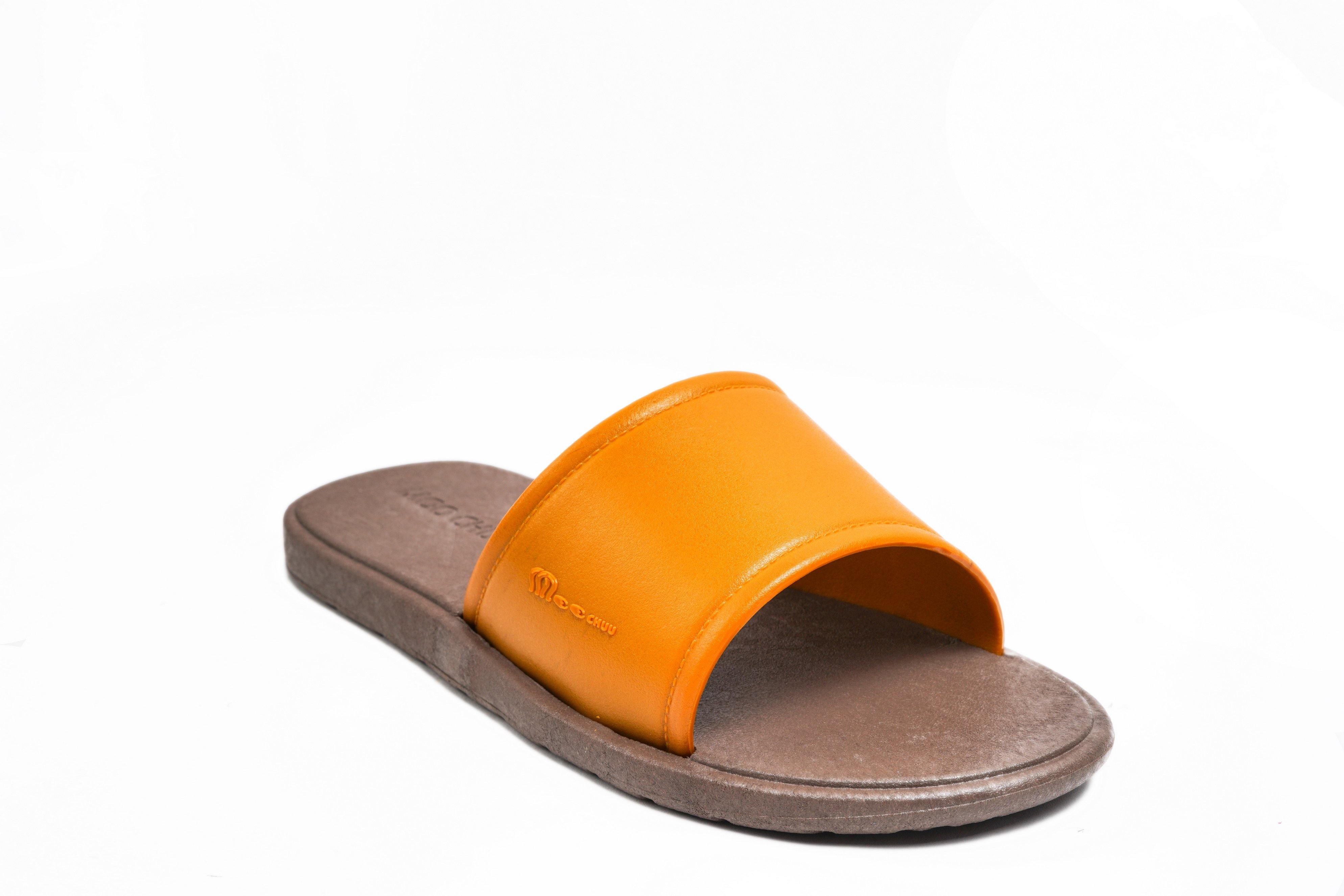 Fluffy Brown Sole Caramel Strap - Moo Chuu India