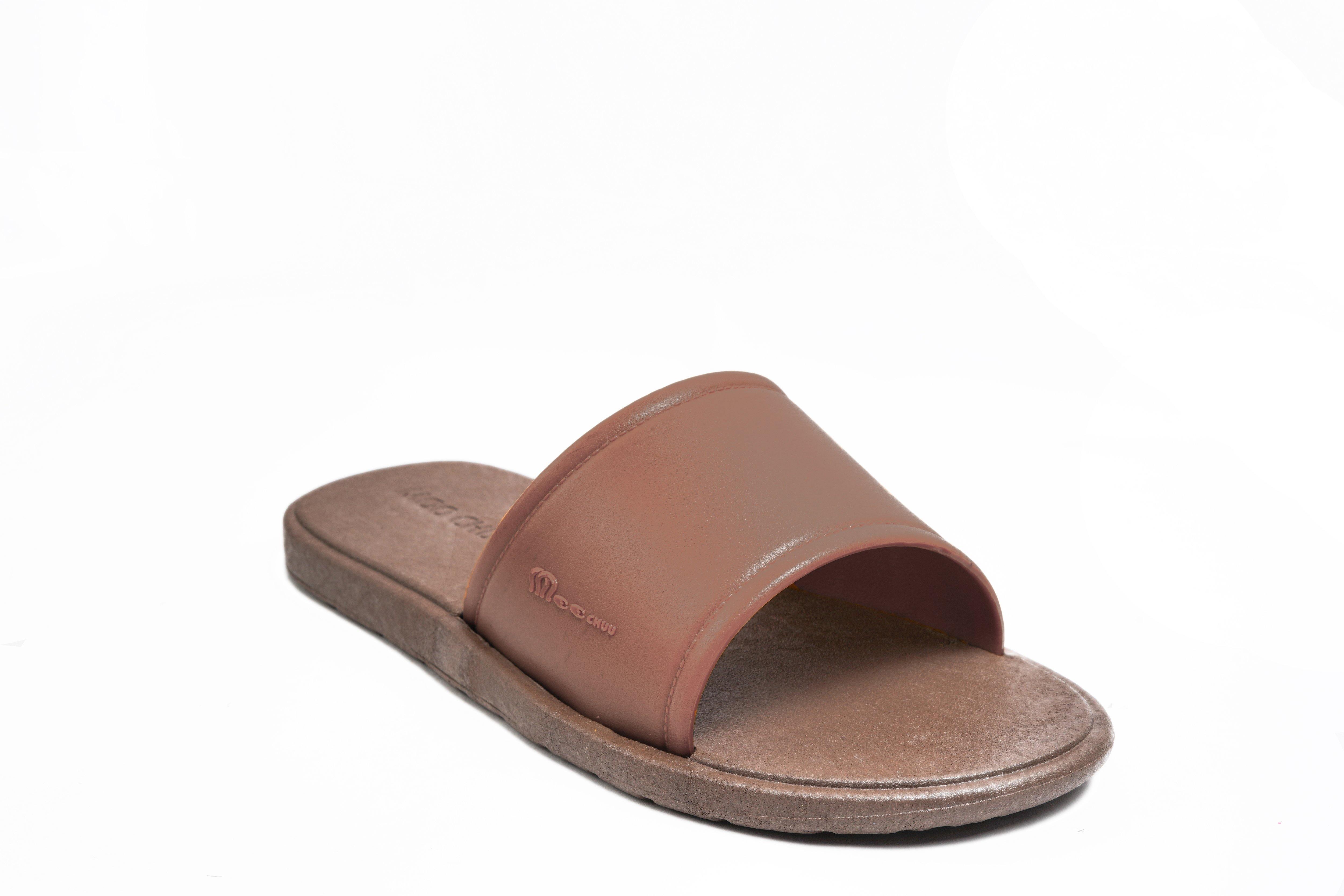 Fluffy Brown Sole Brown Strap - Moo Chuu India