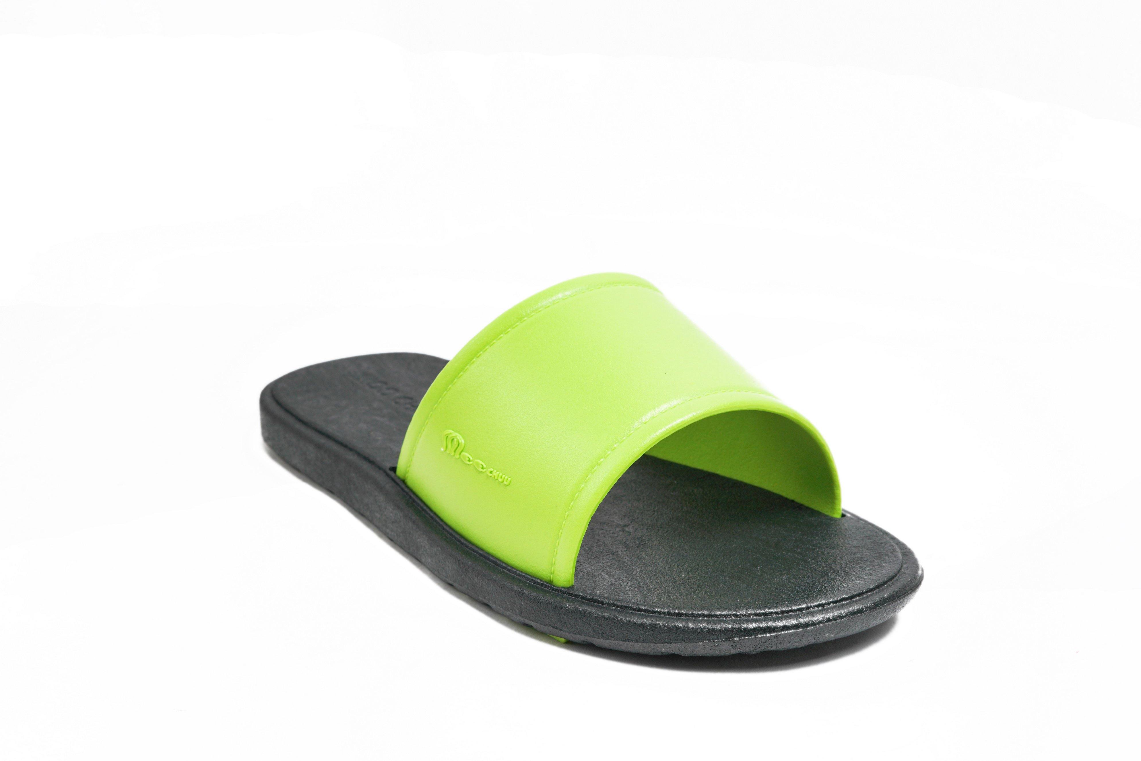 Fluffy Black Sole Lime Strap - Moo Chuu India