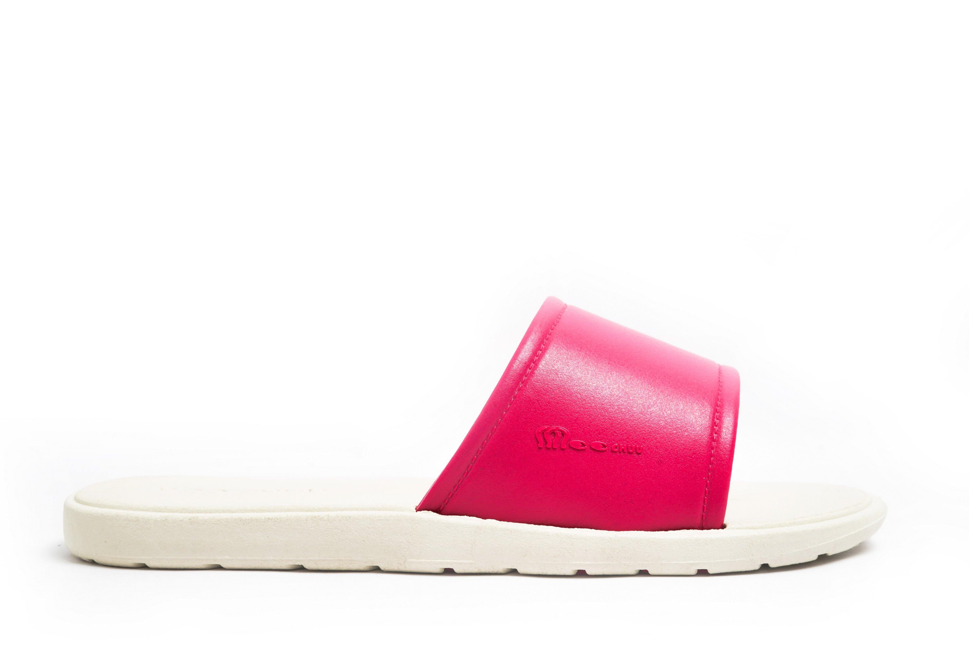 Fluffy White Sole Pink Strap - Moo Chuu India