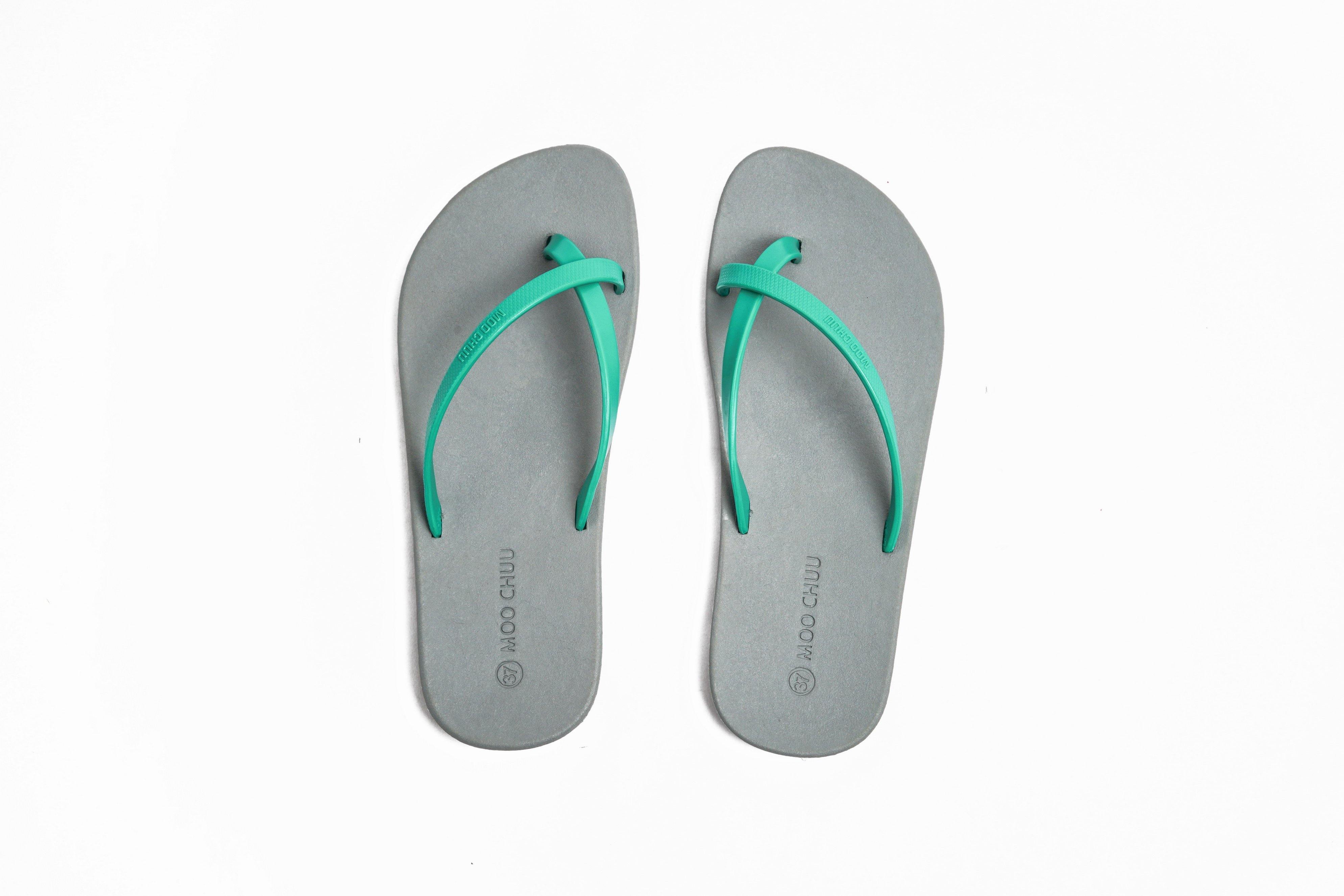 Alpha Grey Sole Green Strap - Moo Chuu India