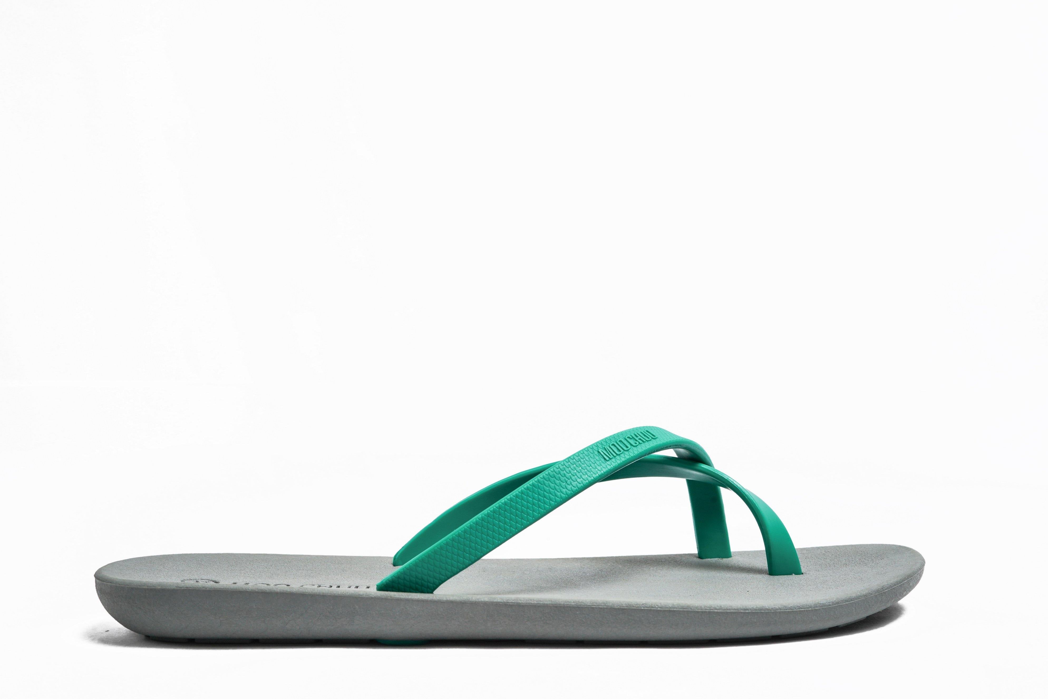 Alpha Grey Sole Green Strap - Moo Chuu India