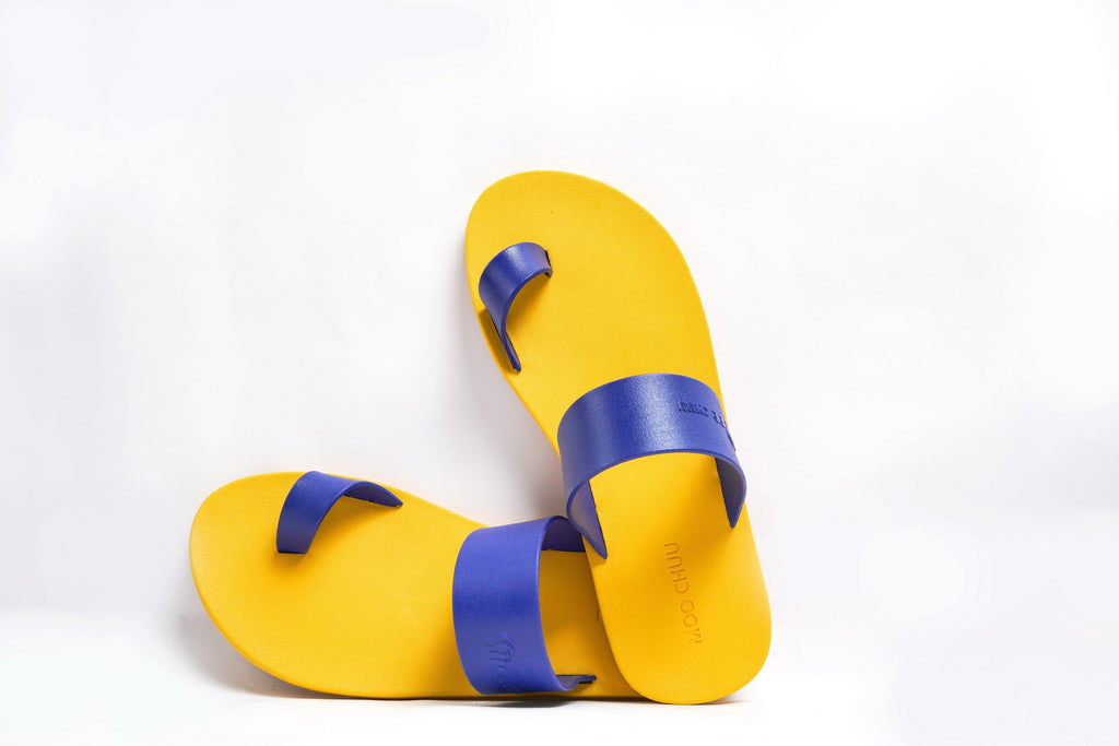 Pop Thumb Yellow Sole Blue Strap - Moo Chuu India