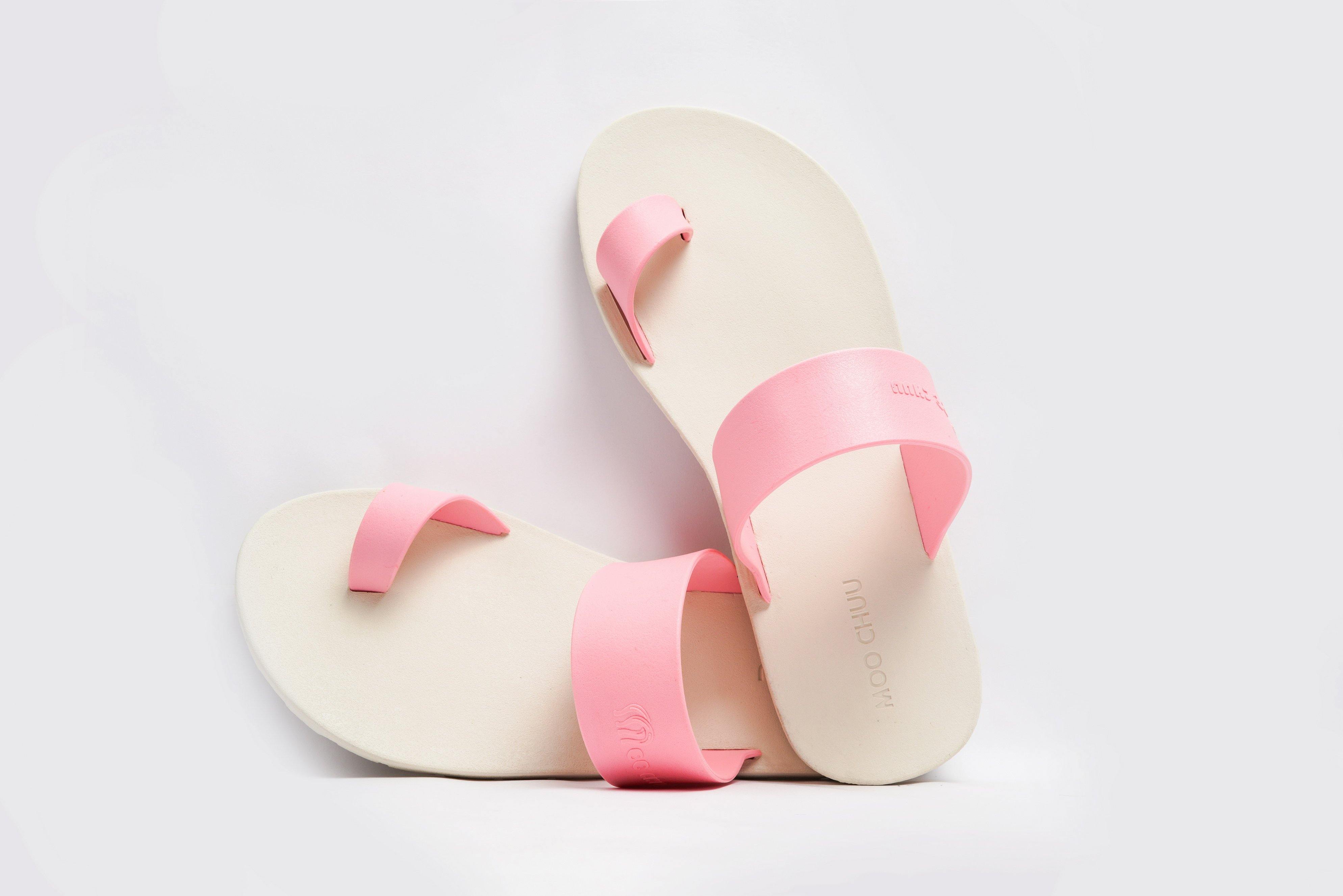 Pop Thumb White Sole Light Pink Strap - Moo Chuu India
