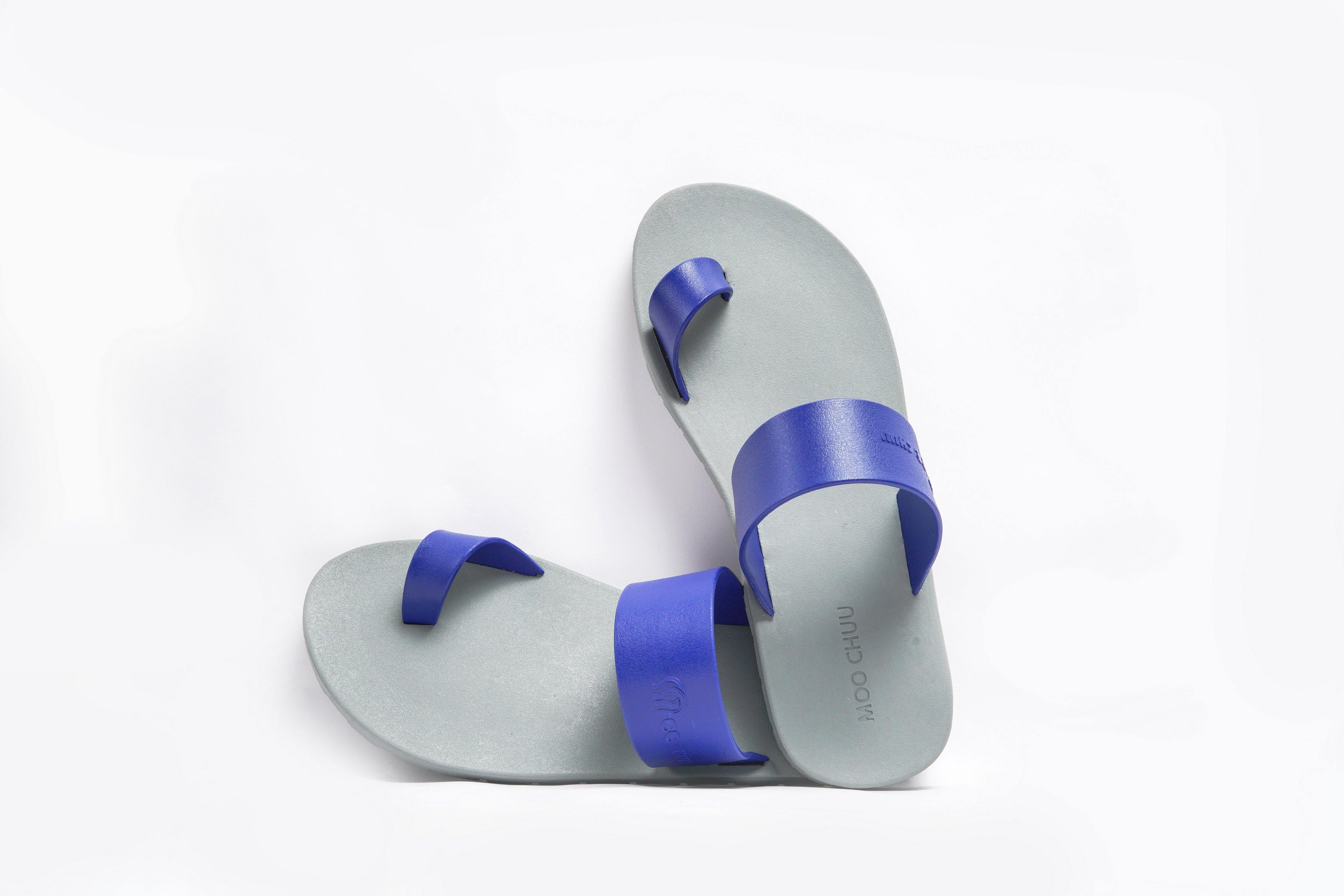 Pop Thumb Grey Sole Blue Strap - Moo Chuu India