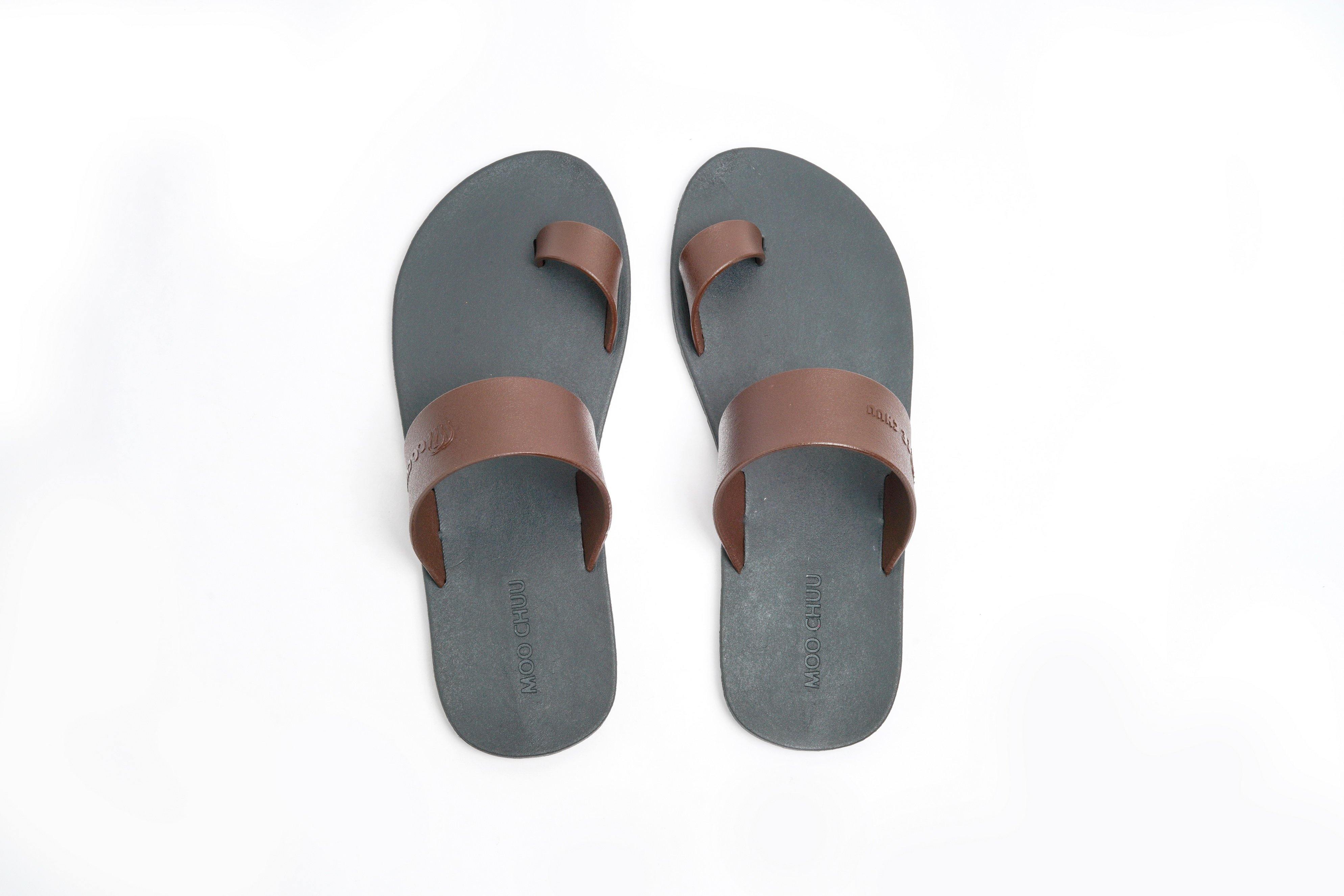 Pop Thumb Black Sole Brown Strap - Moo Chuu India