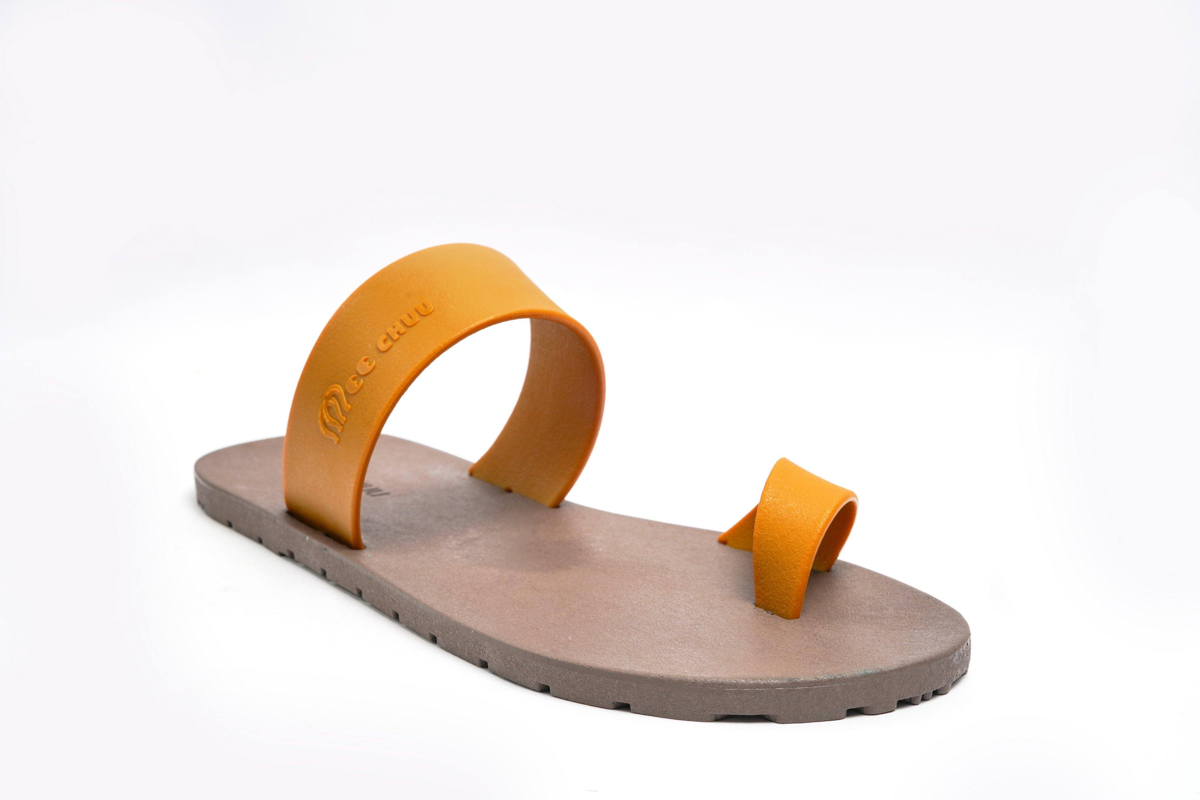 Pop Thumb Brown Sole Caramel Strap - Moo Chuu India