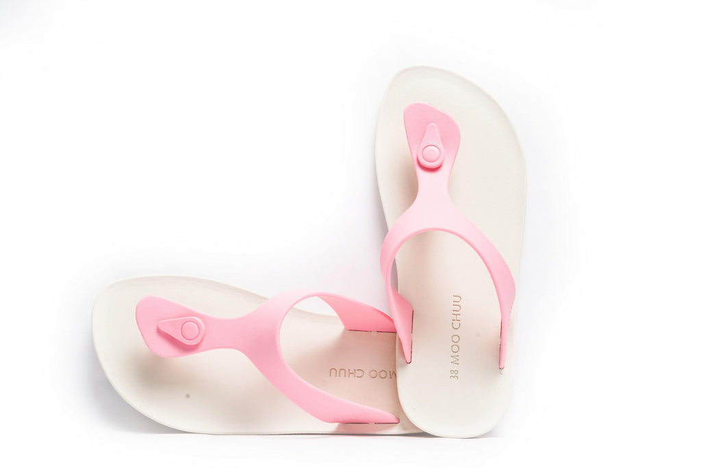 Candy White Sole Light Pink Strap - Moo Chuu India