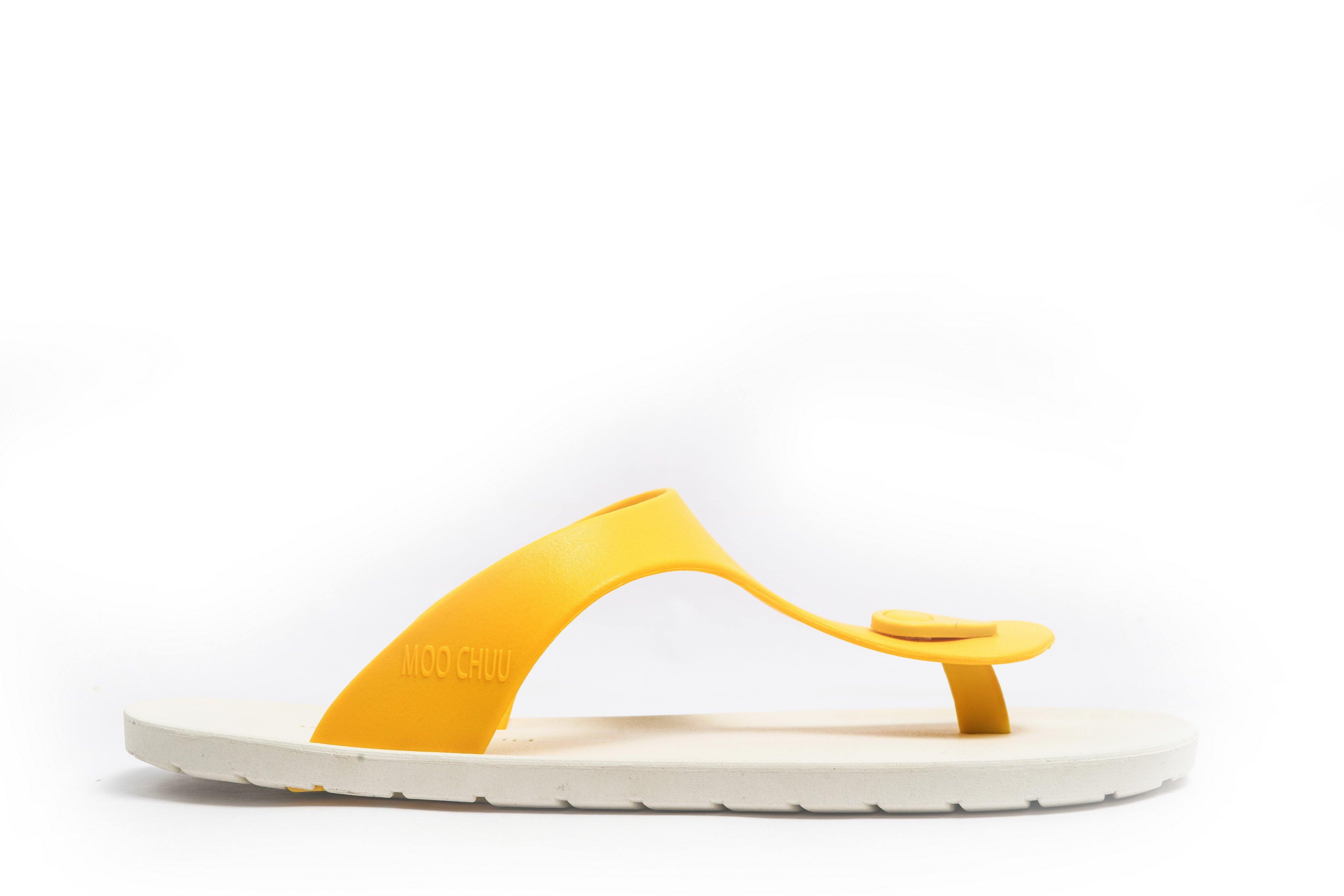 Candy White Sole Yellow Strap - Moo Chuu India