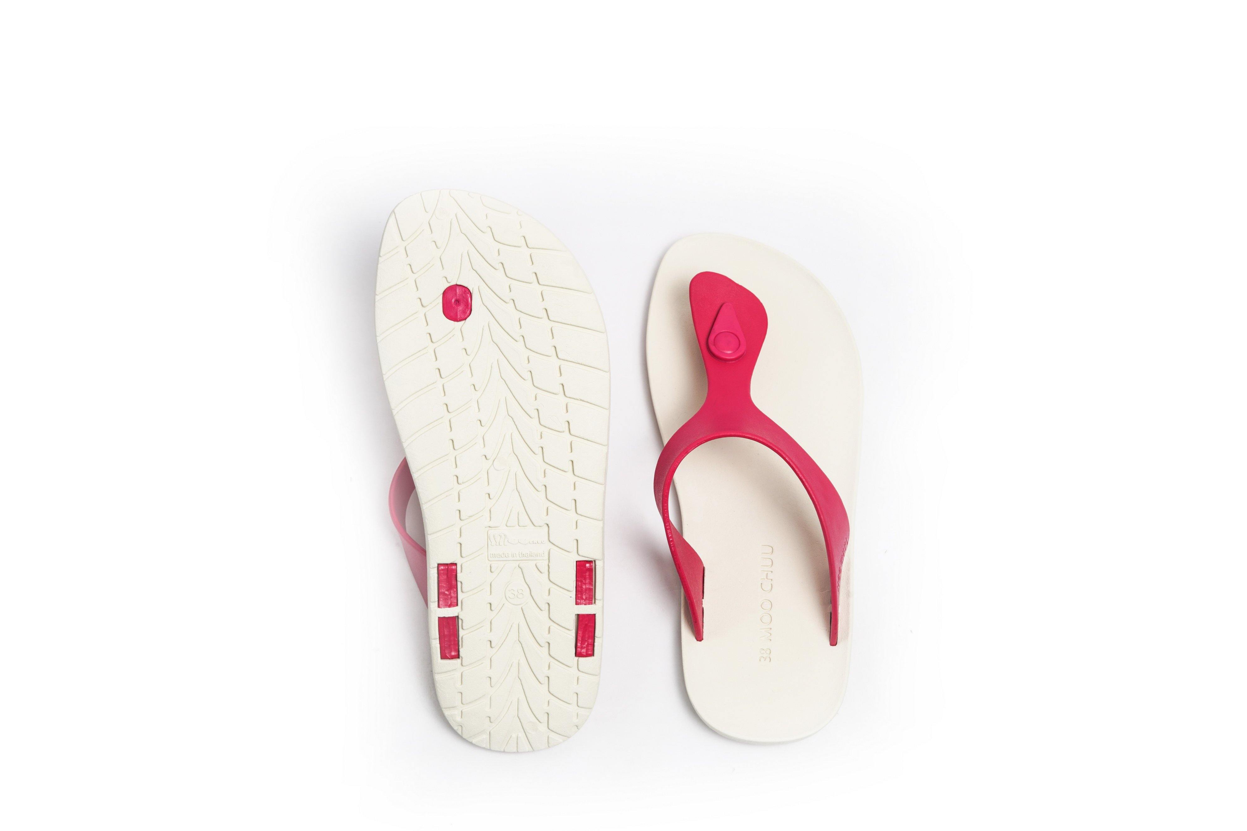 Candy White Sole Pink Strap - Moo Chuu India