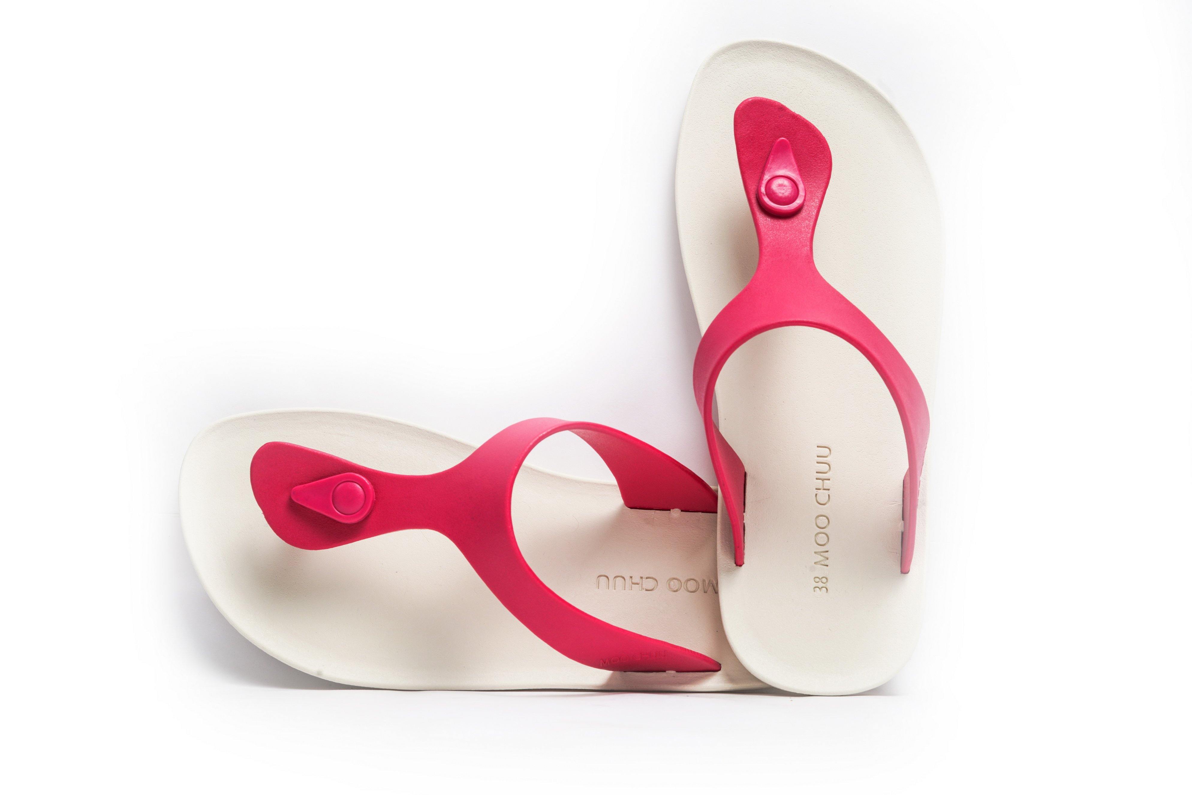 Candy White Sole Pink Strap - Moo Chuu India